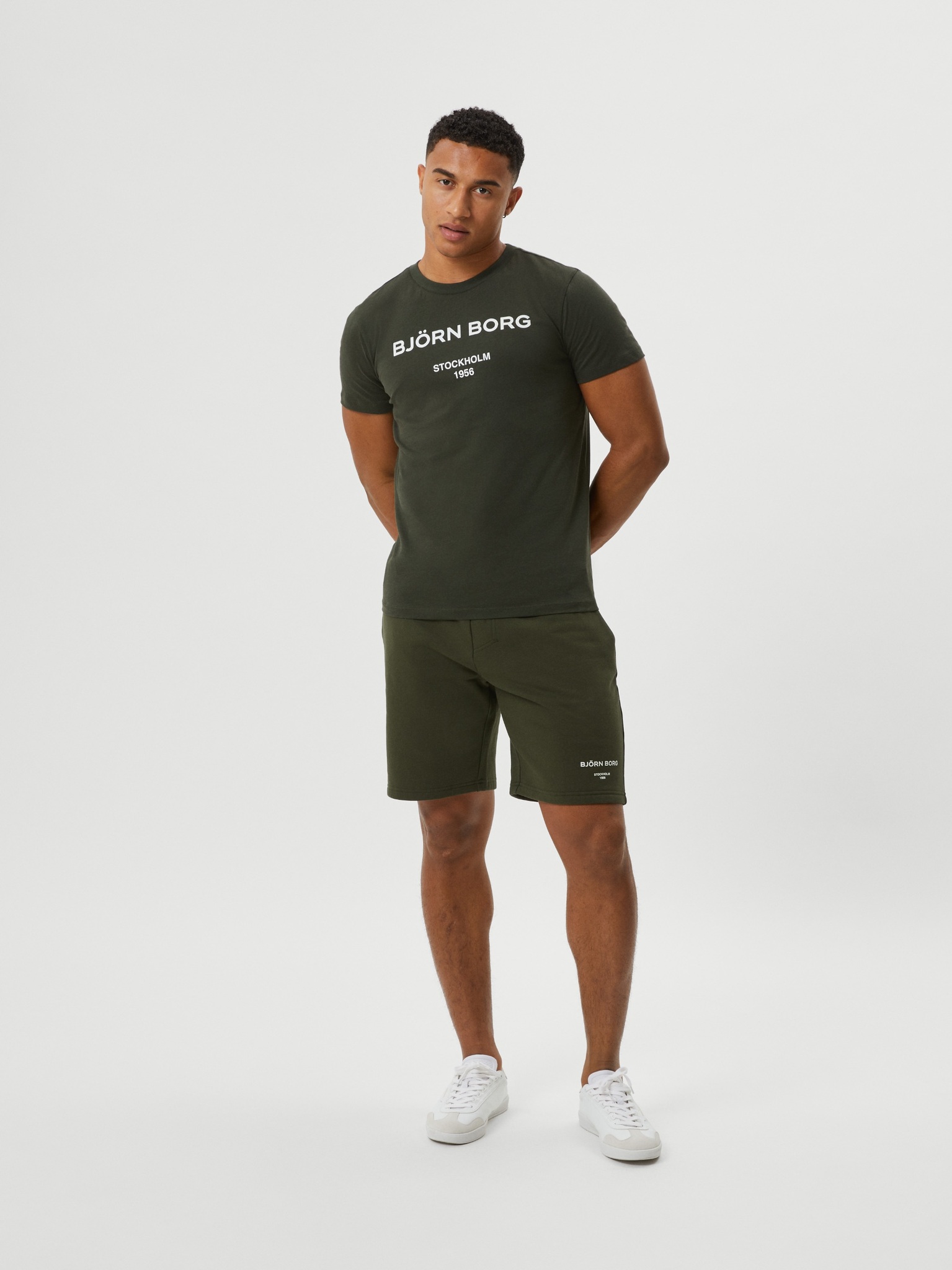 Bjorn Borg logo T-shirt, donkergroen