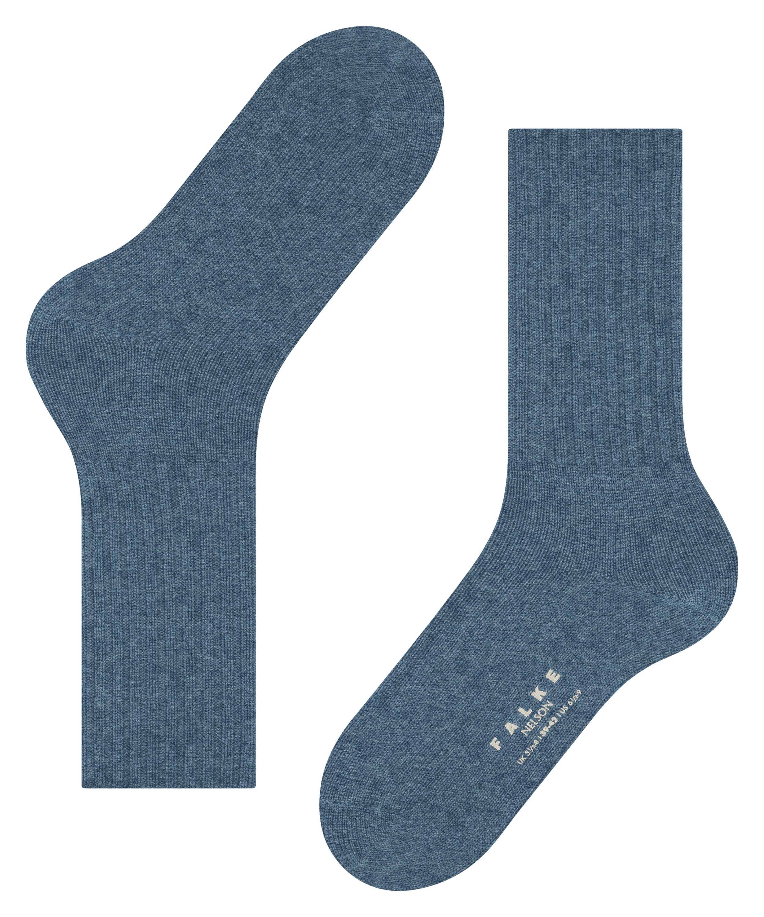 FALKE Nelson herensokken, licht jeansblauw (light denim)