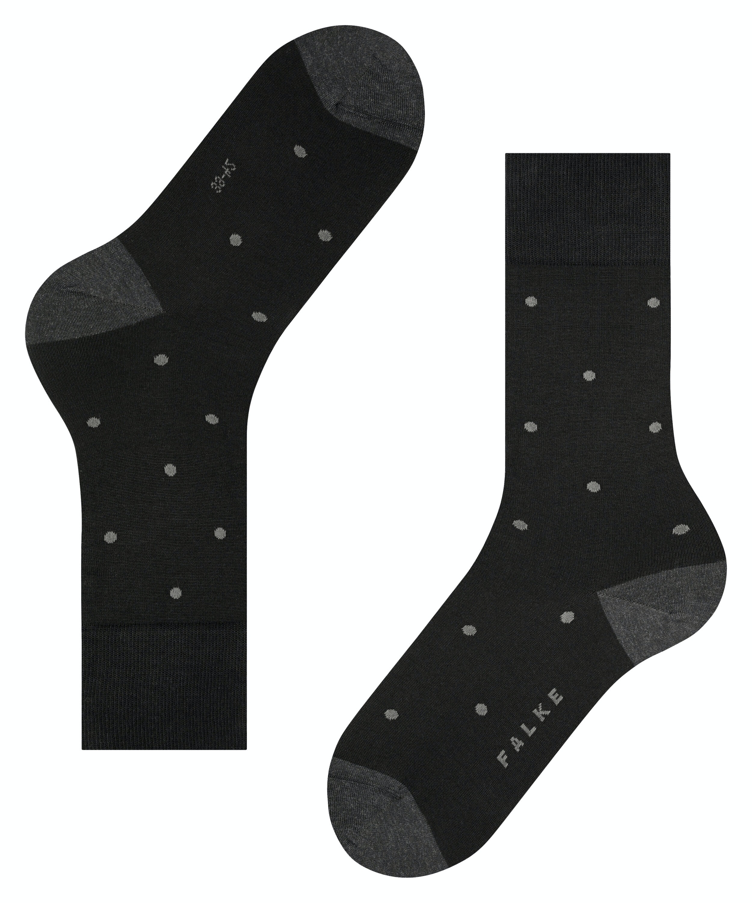 FALKE Dot herensokken, antraciet grijs (anthracite mel.)
