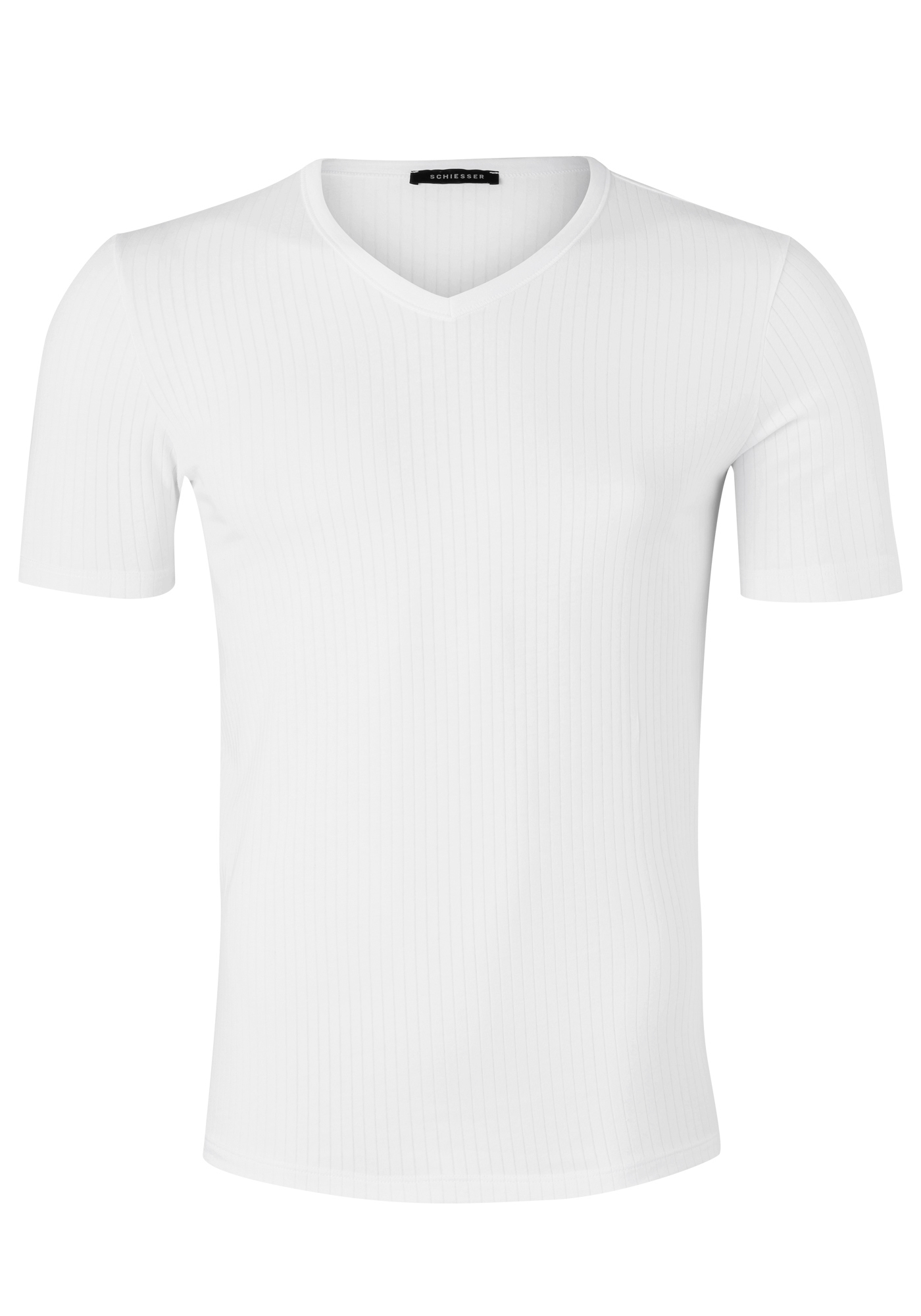 SCHIESSER Authentic T-shirts (2-pack), V-hals, wit   