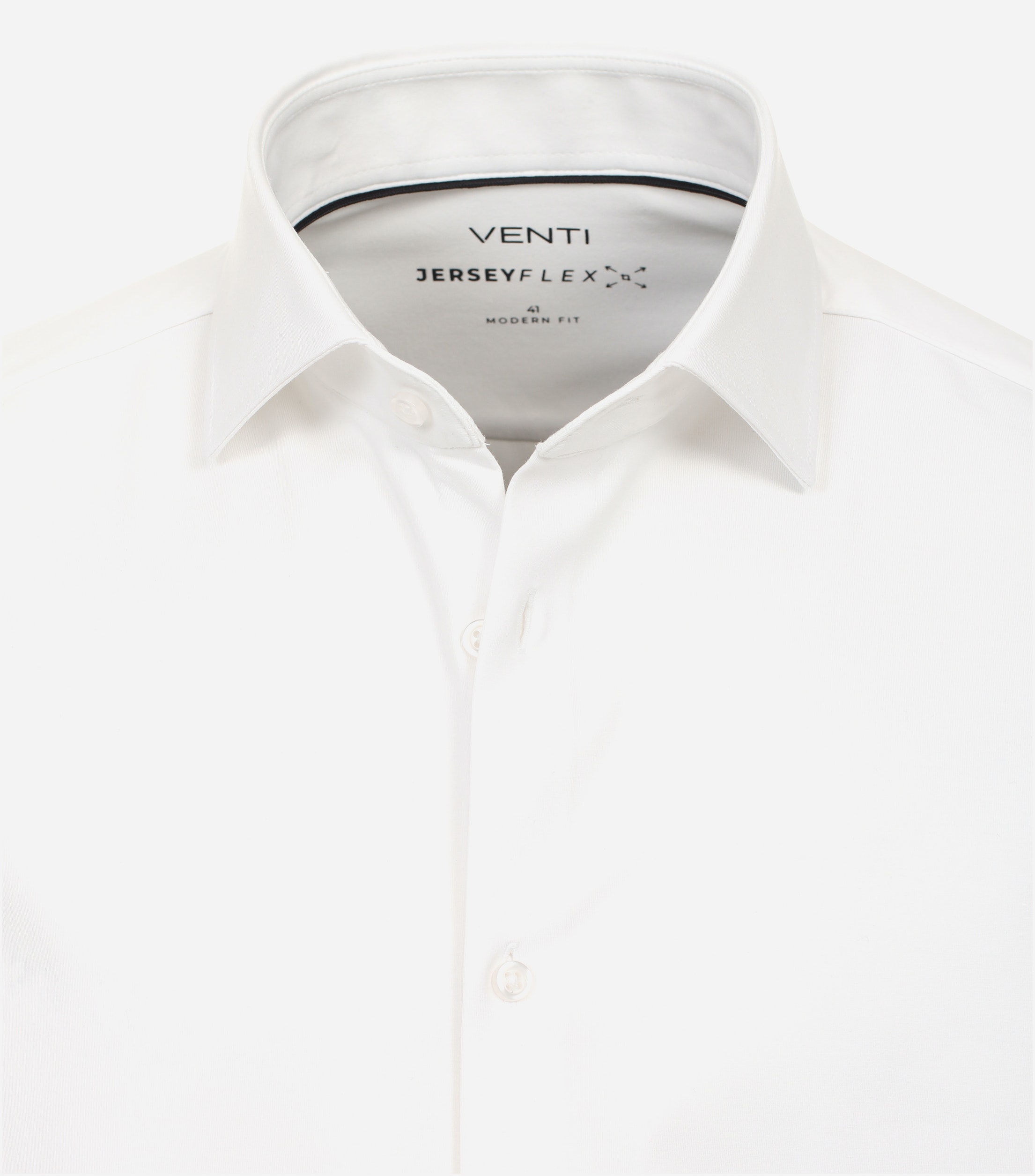 VENTI modern fit overhemd, jersey, wit