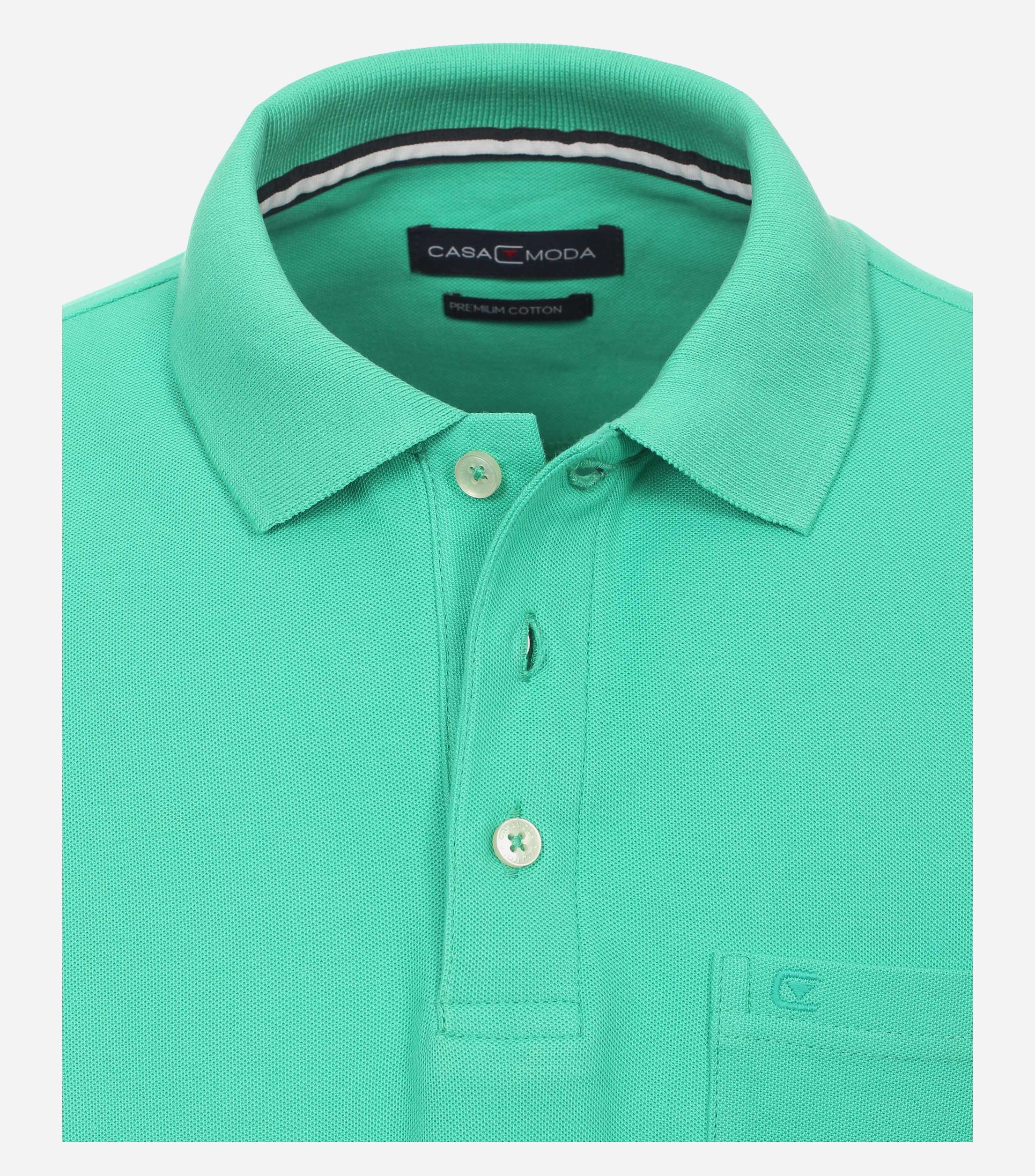 CASA MODA comfort fit heren polo, groen