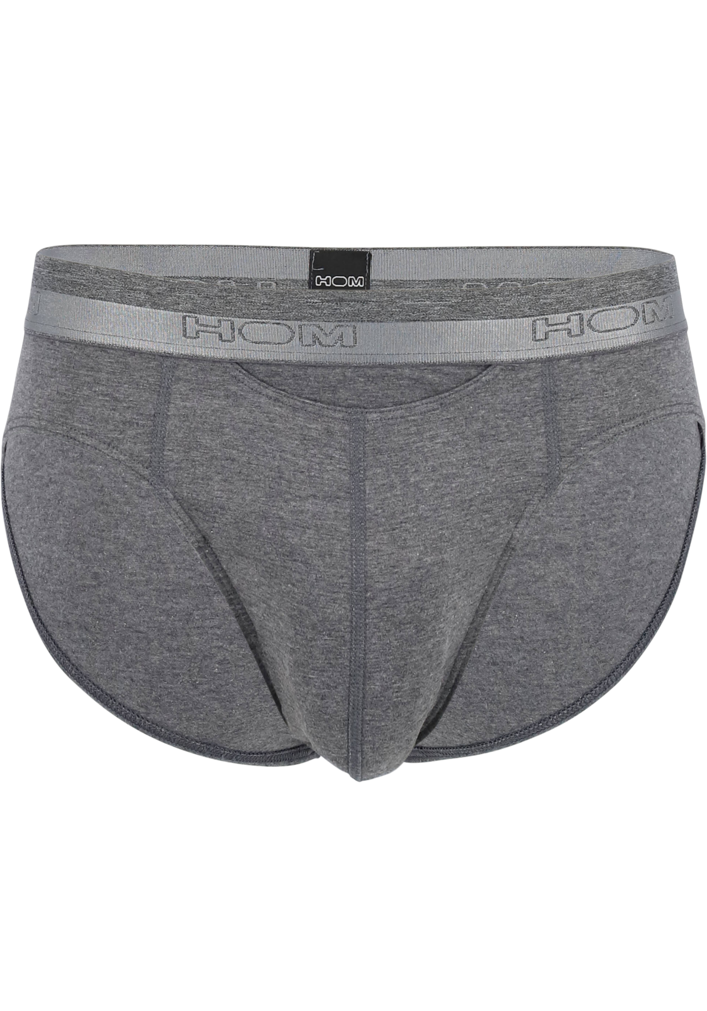 HOM HO1 mini briefs slip (1-pack), herenslip met horizontale gulp, grijs
