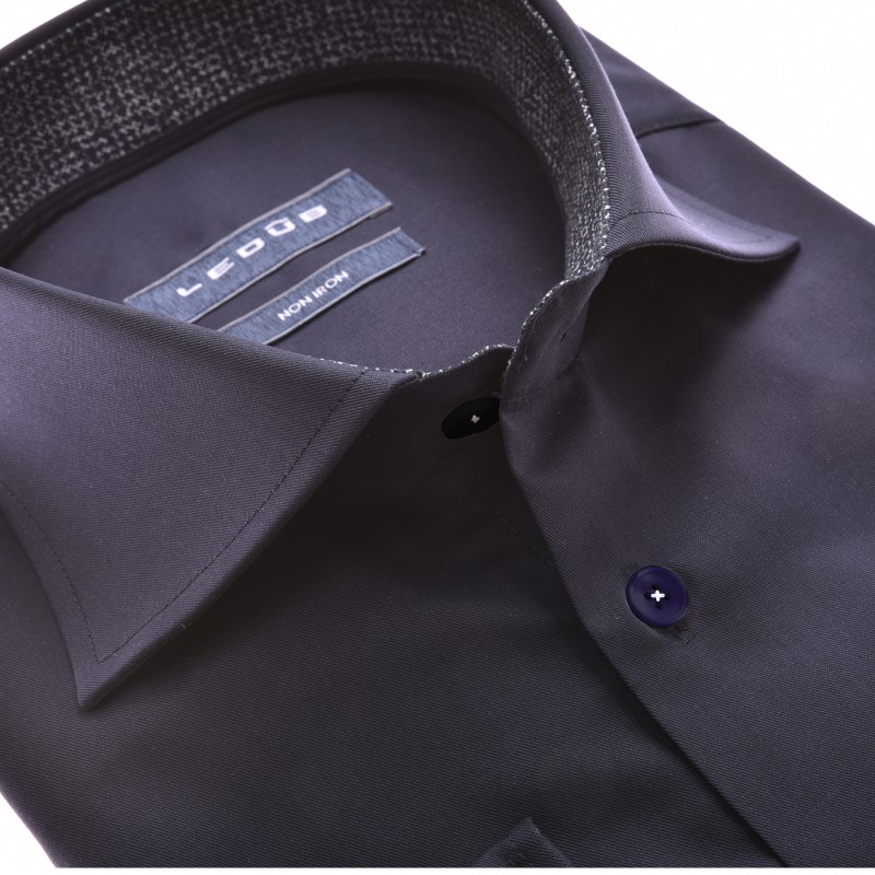 Ledub modern fit overhemd, donkerblauw
