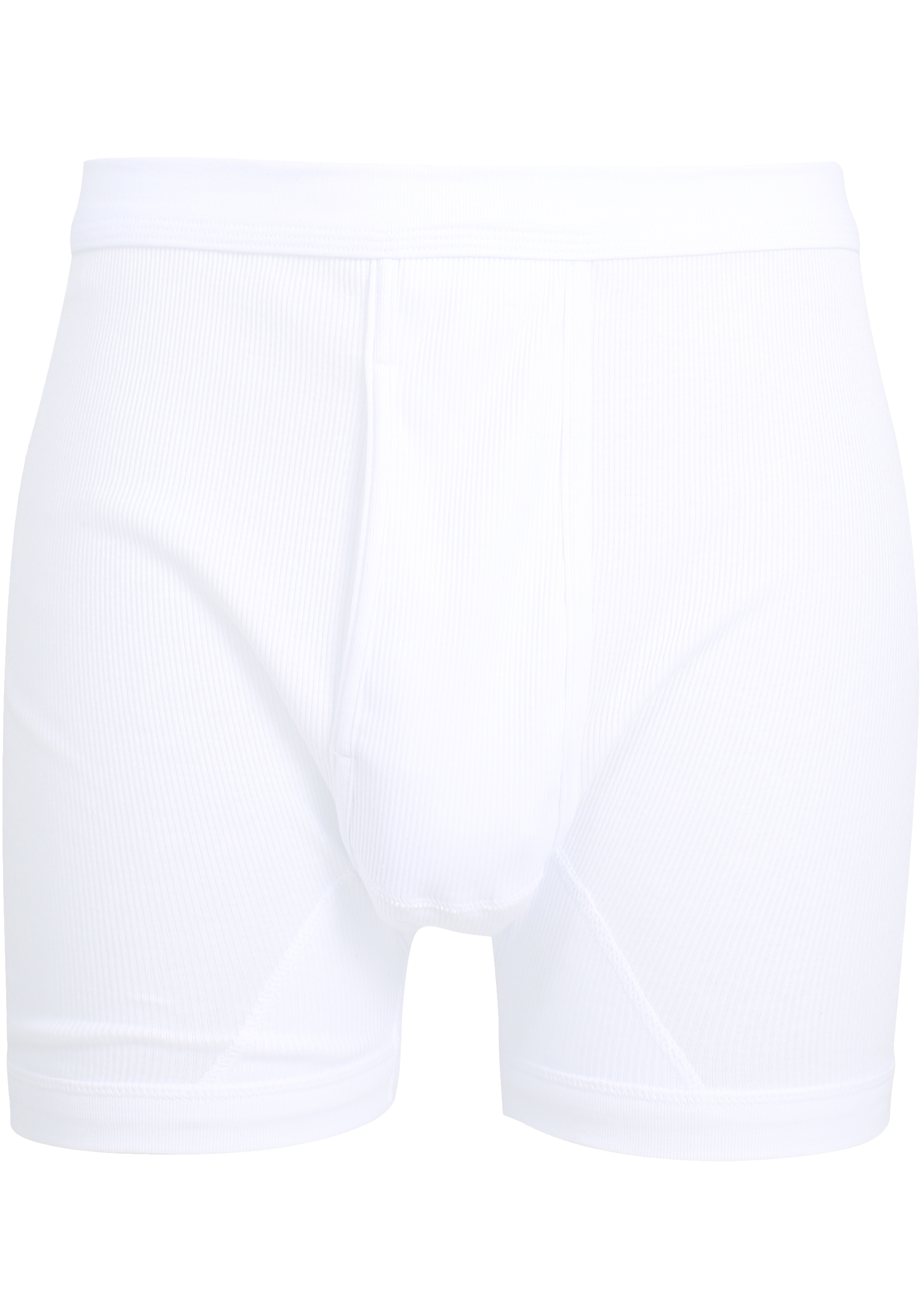Ceceba heren boxer met gulp (1-pack), dubbelrib, wit