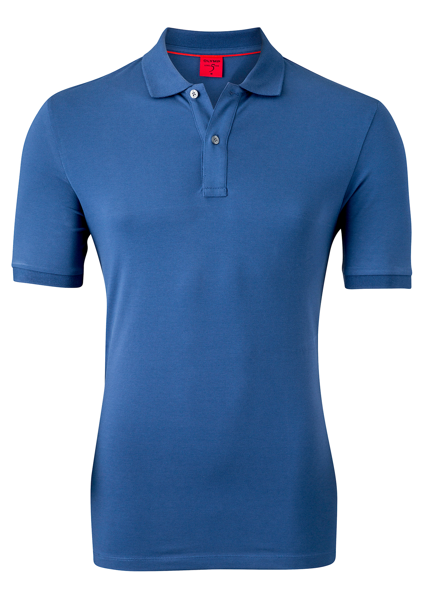 OLYMP Level 5 body fit poloshirt, stretch, rookblauw