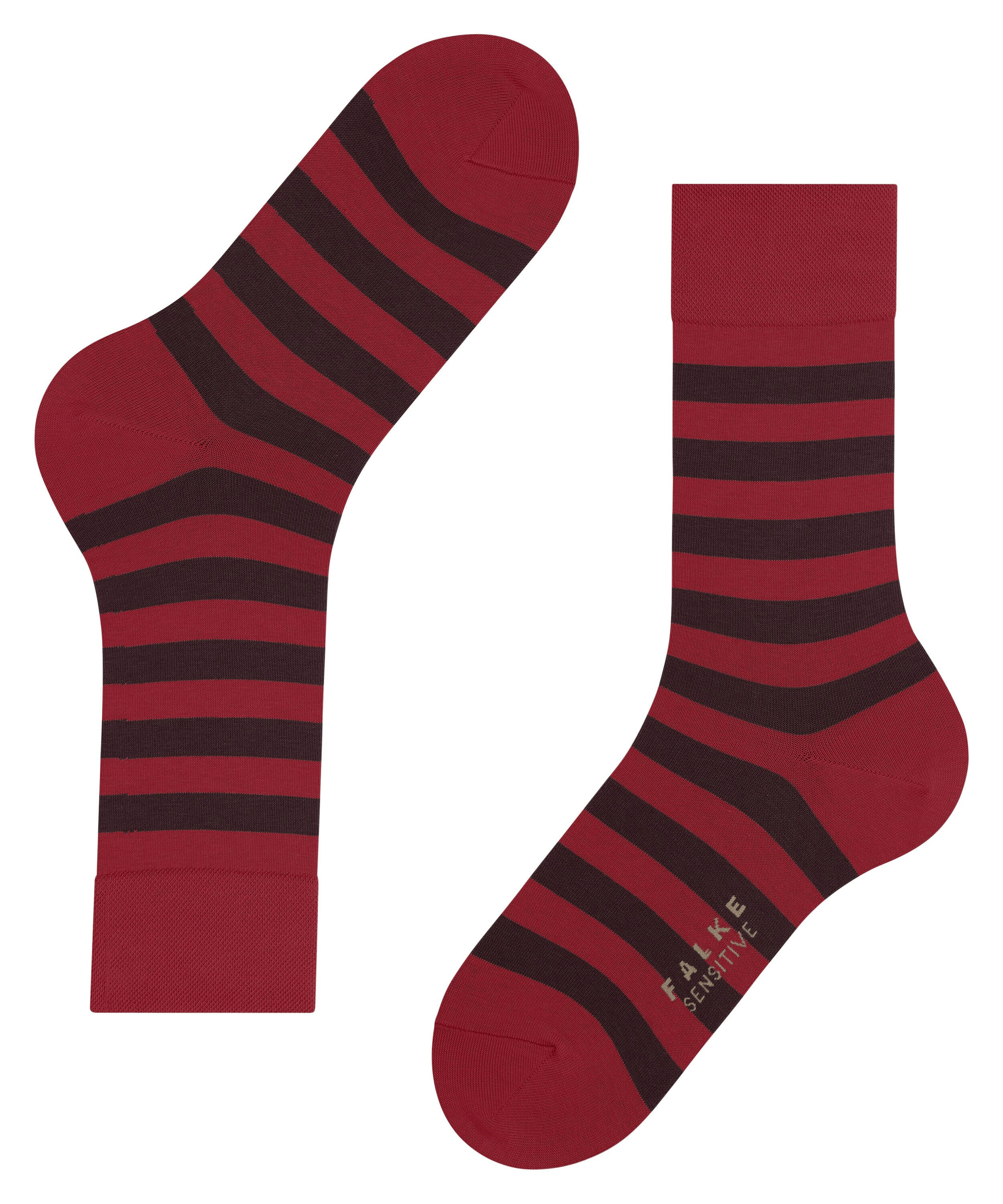 FALKE Sensitive Mapped Line herensokken, rood (scarlet)