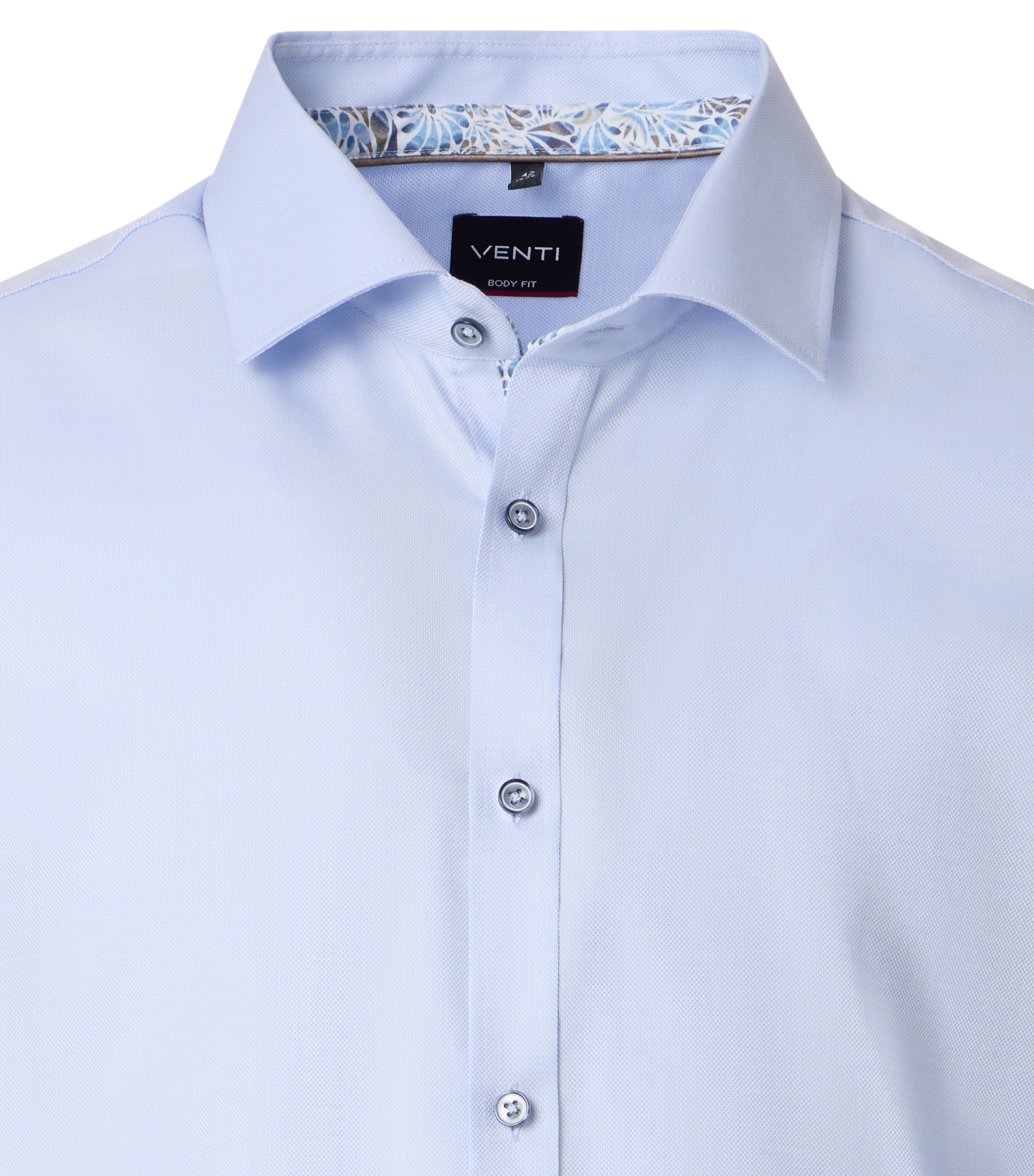 VENTI body fit overhemd, Oxford, blauw