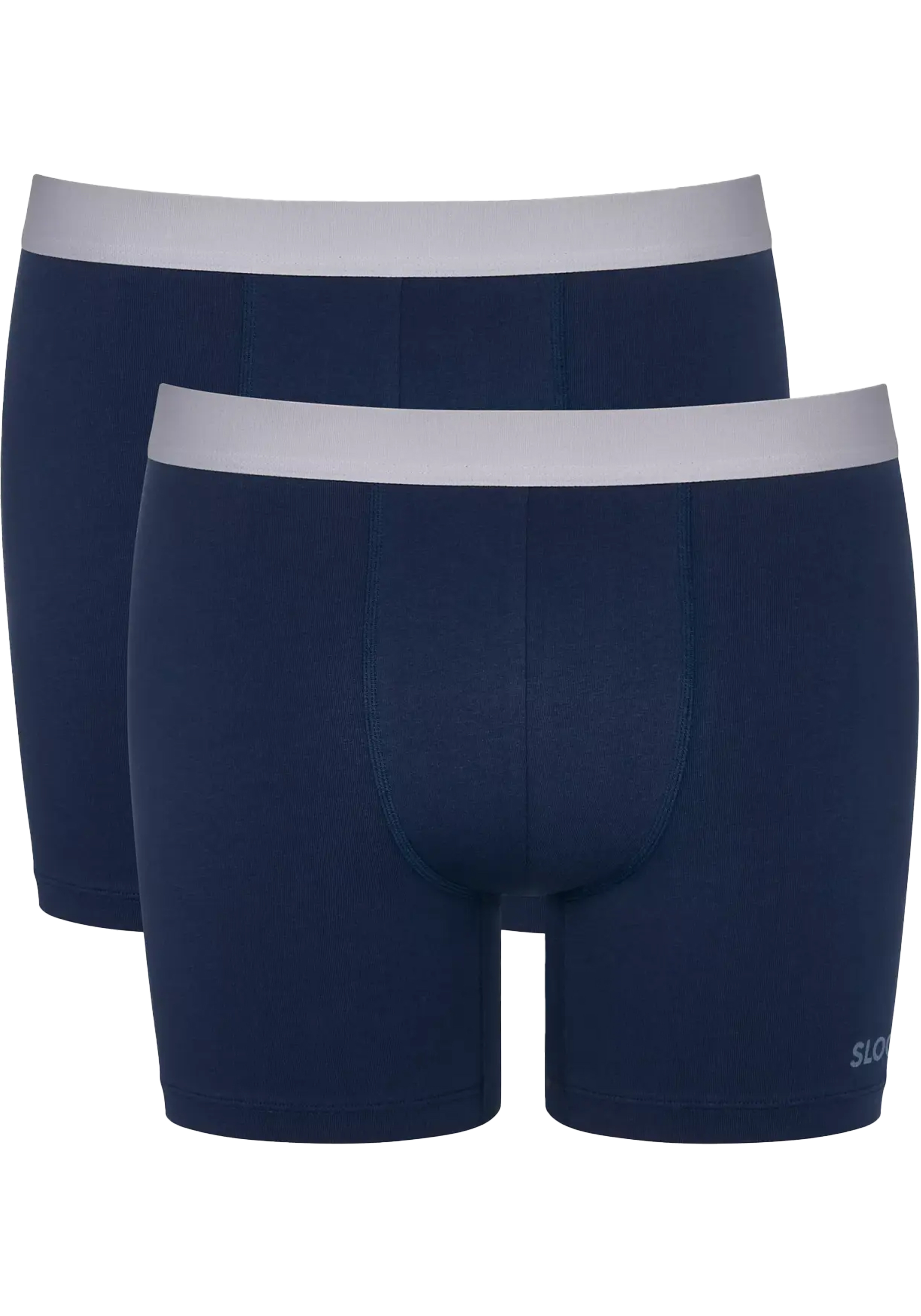 Sloggi Men GO ABC 2.0 Short, heren boxershort korte pijp (2-pack), kobalt- en donkerblauw