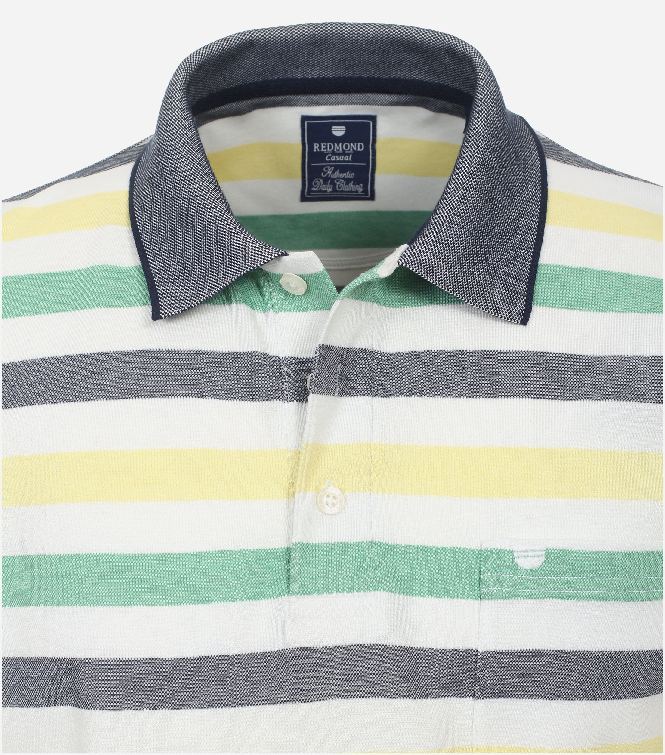 Redmond regular fit heren polo, pique, groen