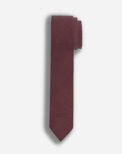 OLYMP extra smalle stropdas, rood dessin