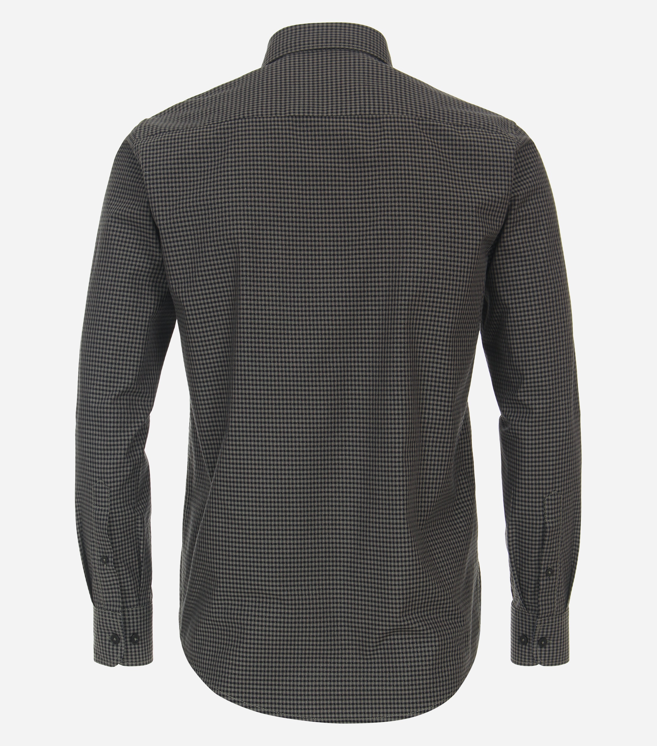 CASA MODA Sport casual fit overhemd, dobby, groen geruit