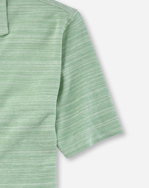 OLYMP Level Five Casual body fit polo, kristalgroen