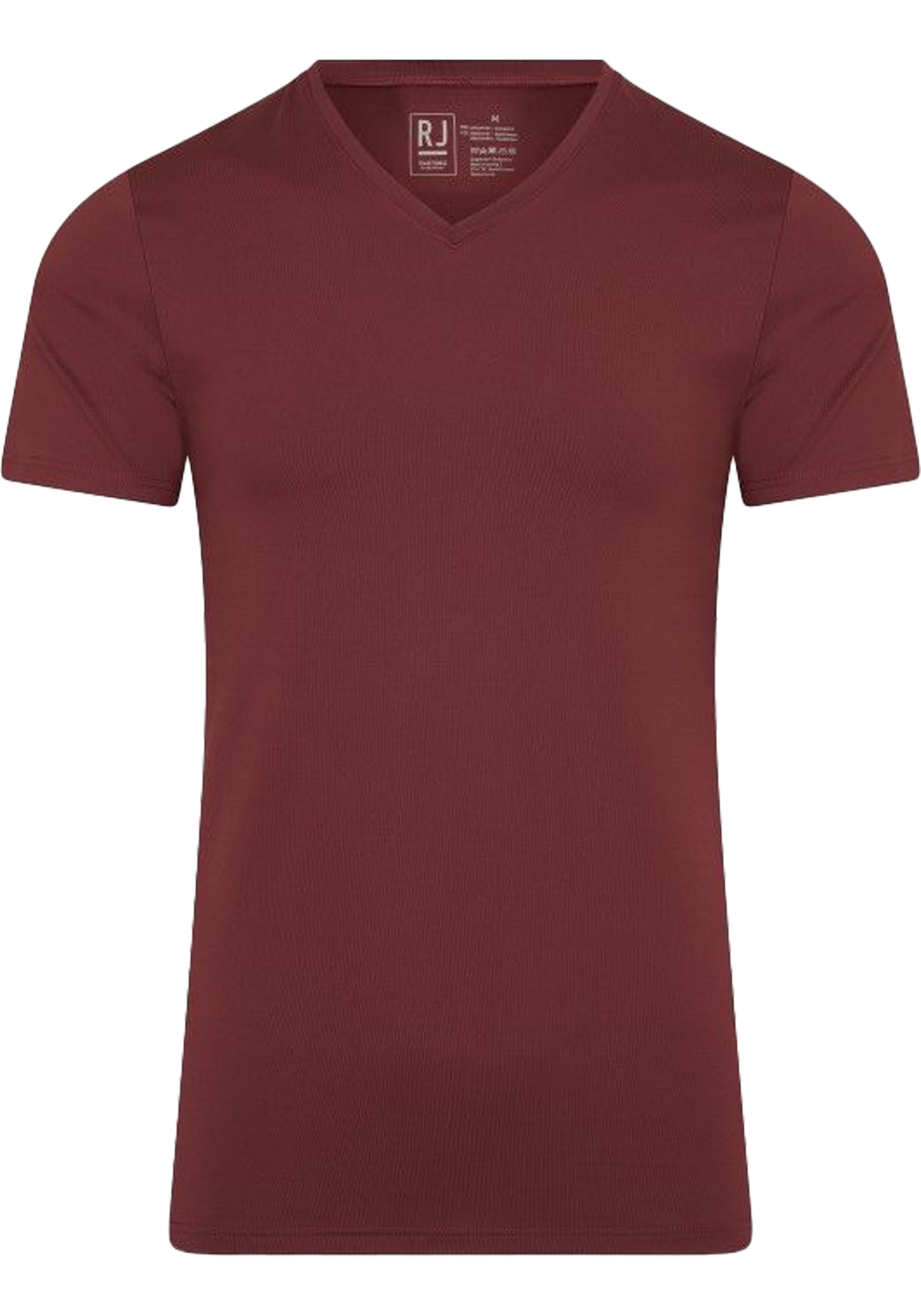 RJ Bodywear Pure Color T-shirt (1-pack), heren T-shirt met V-hals, port