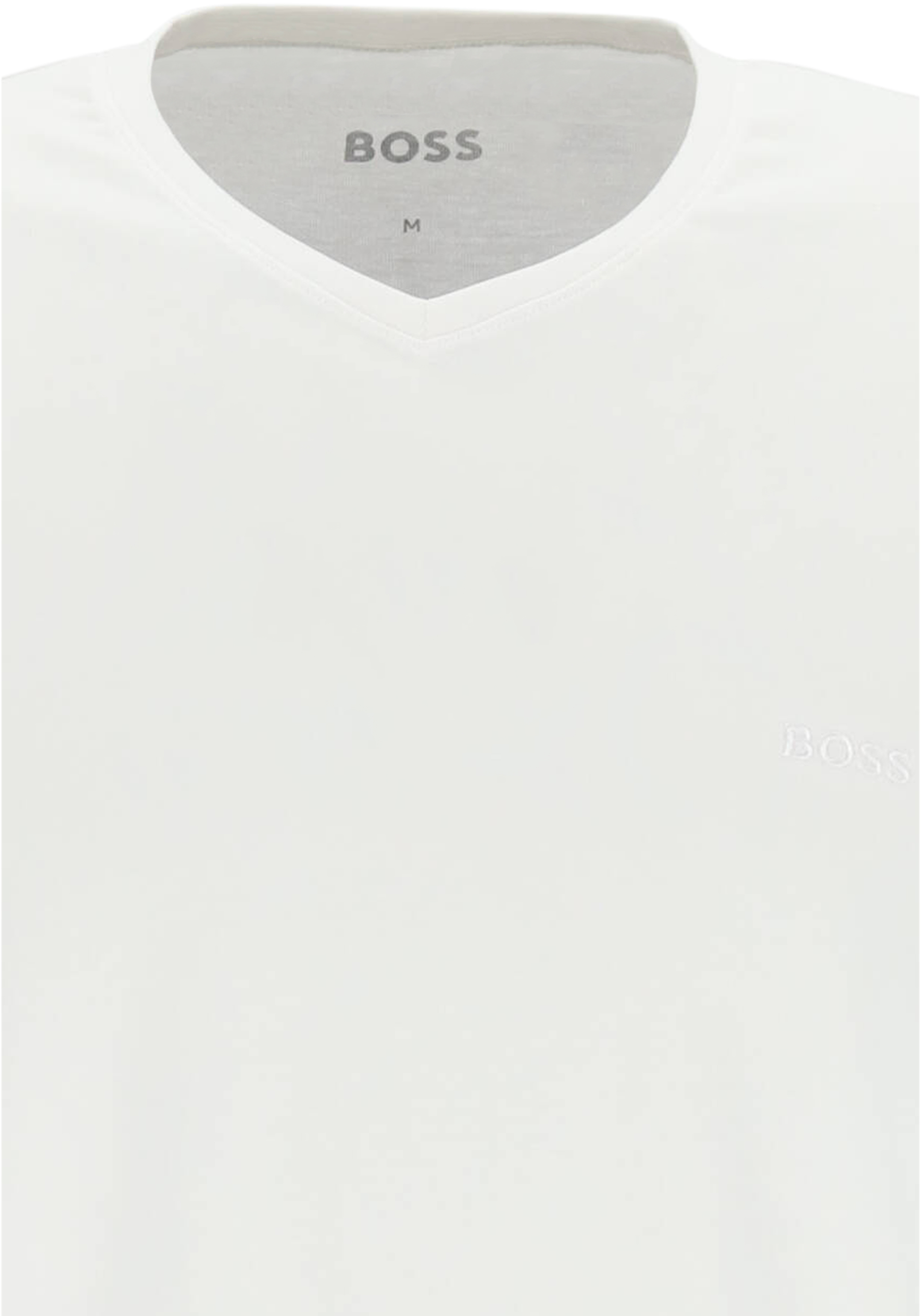 HUGO BOSS Comfort T-shirts relaxed fit (2-pack), heren T-shirts V-hals, wit