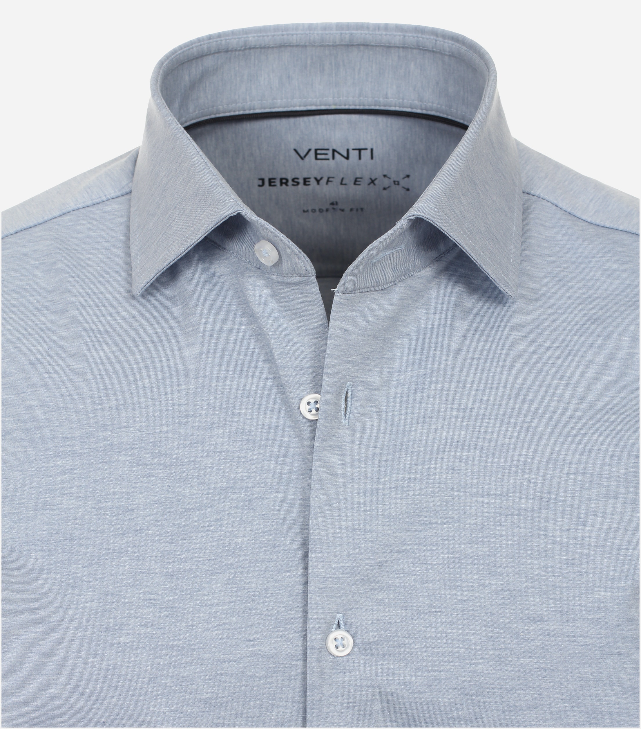 VENTI modern fit overhemd, jersey, blauw
