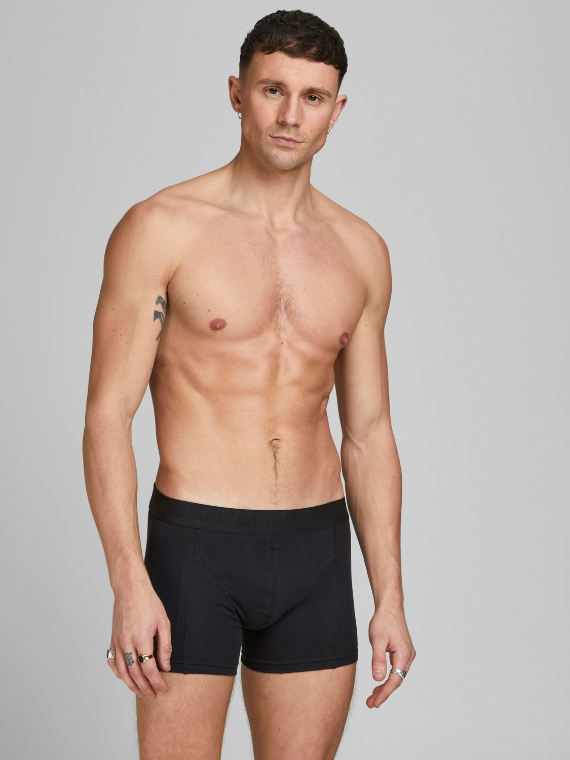 JACK & JONES Jacsimple trunks (1-pack), heren boxer normale lengte, zwart