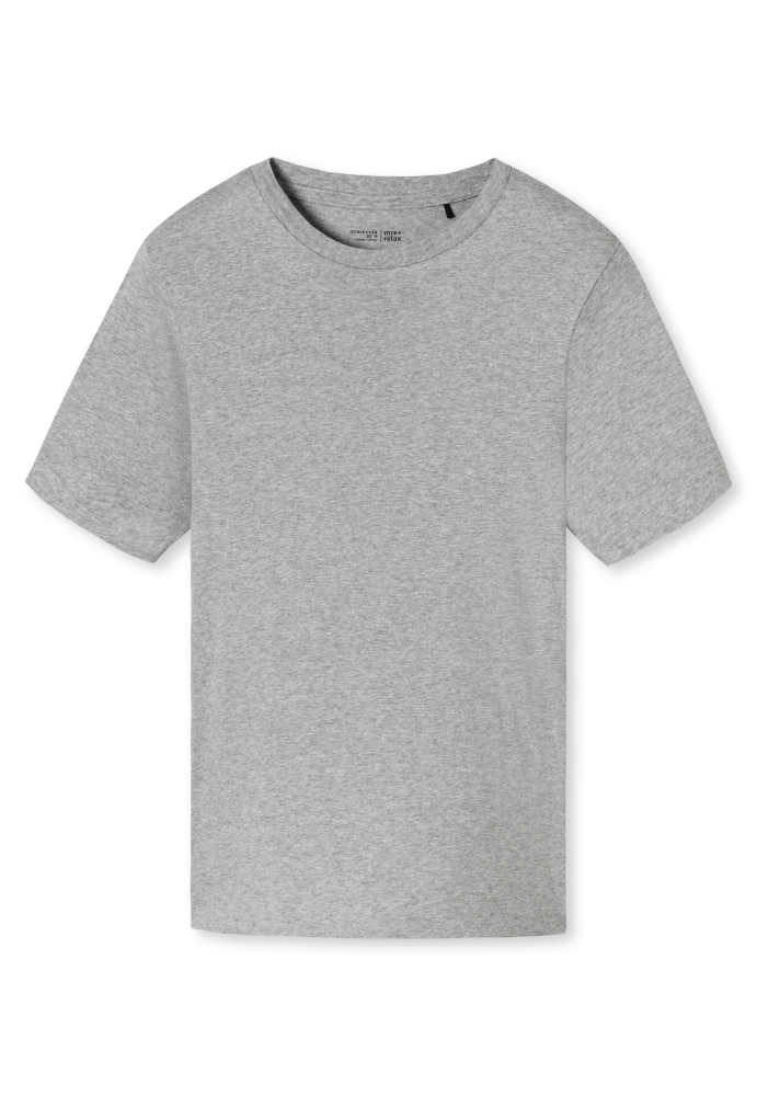 SCHIESSER Mix + Relax Shirt 1/2 arm, heren T-shirt korte mouw, grijsmelange