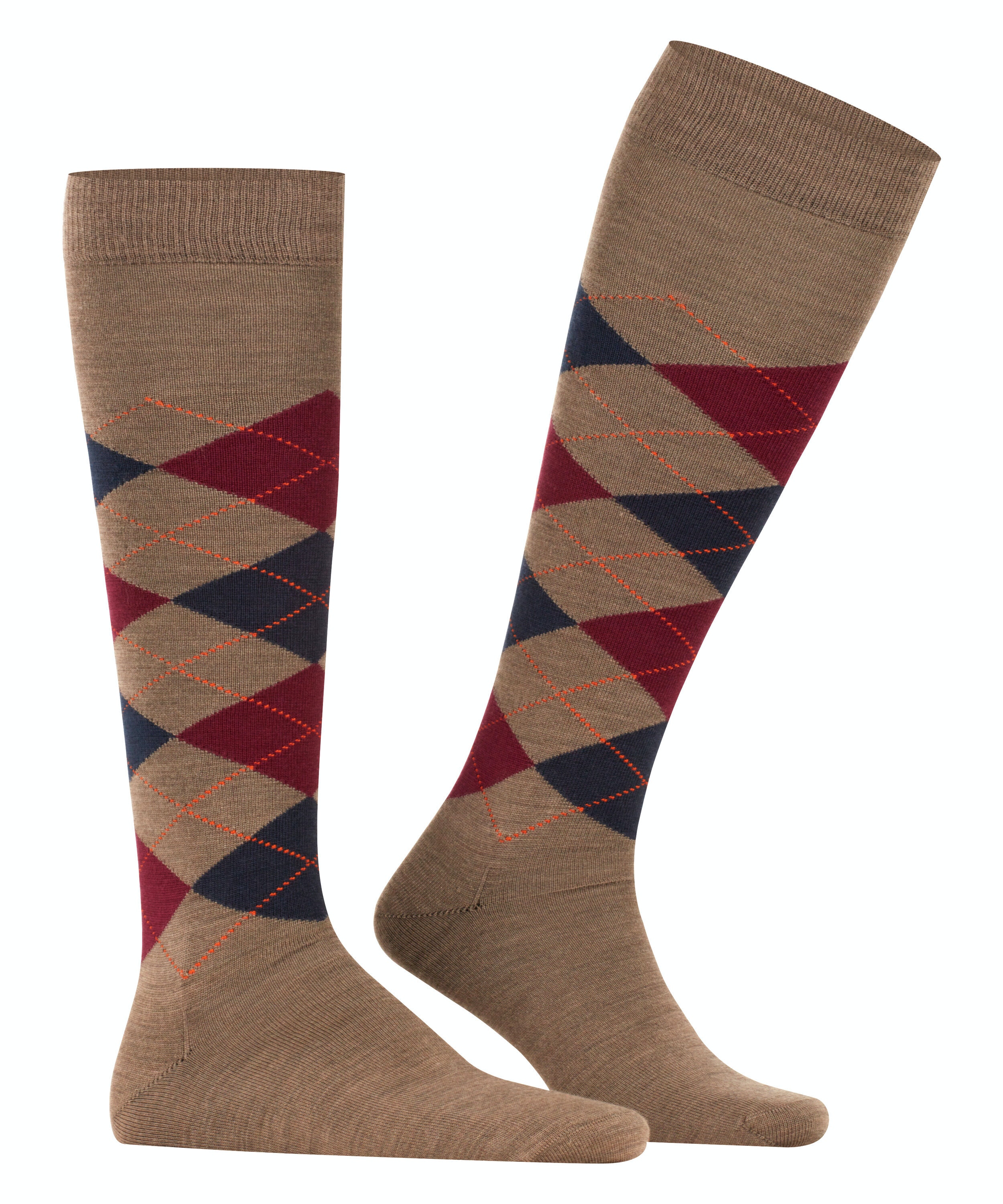 Burlington Edinburgh heren kniekousen, beige (pebble)