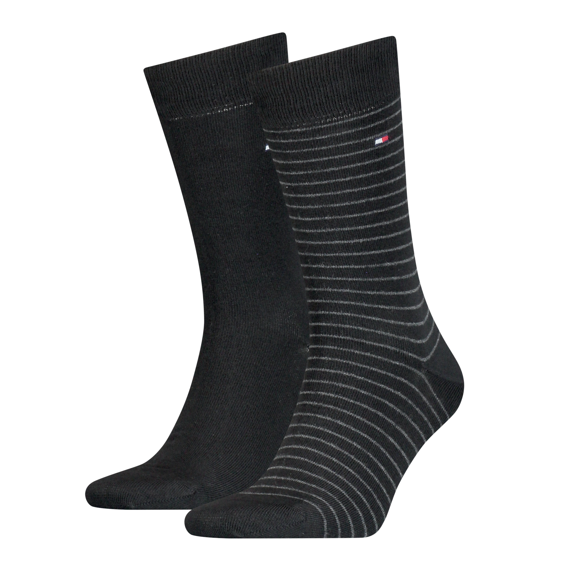 Tommy Hilfiger Small Stripe Sock (2-pack), heren sokken, zwart gestreept