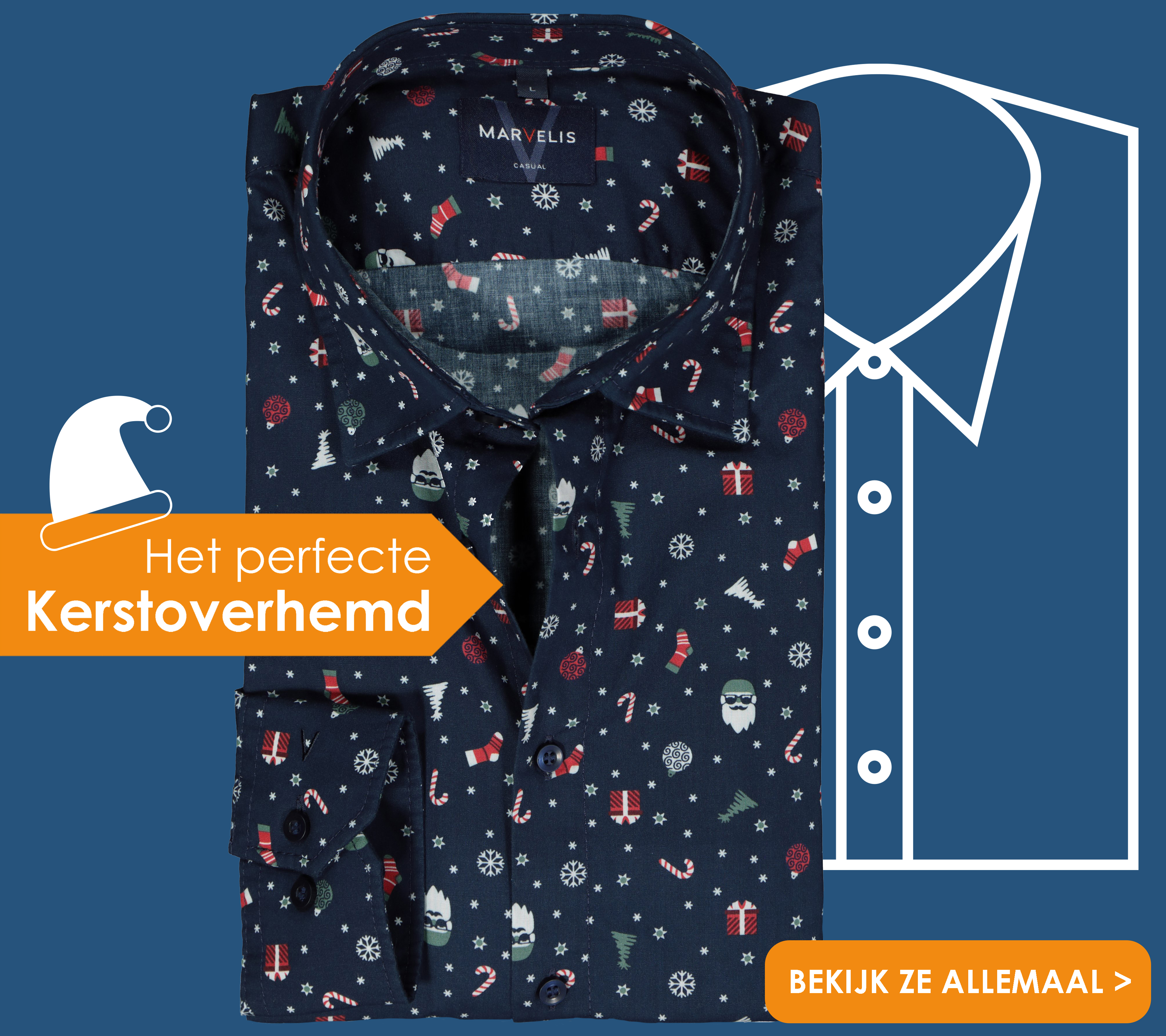 Het perfecte kerstoverhemd bij HemdVoorHem, bekijk het overhemd hier!