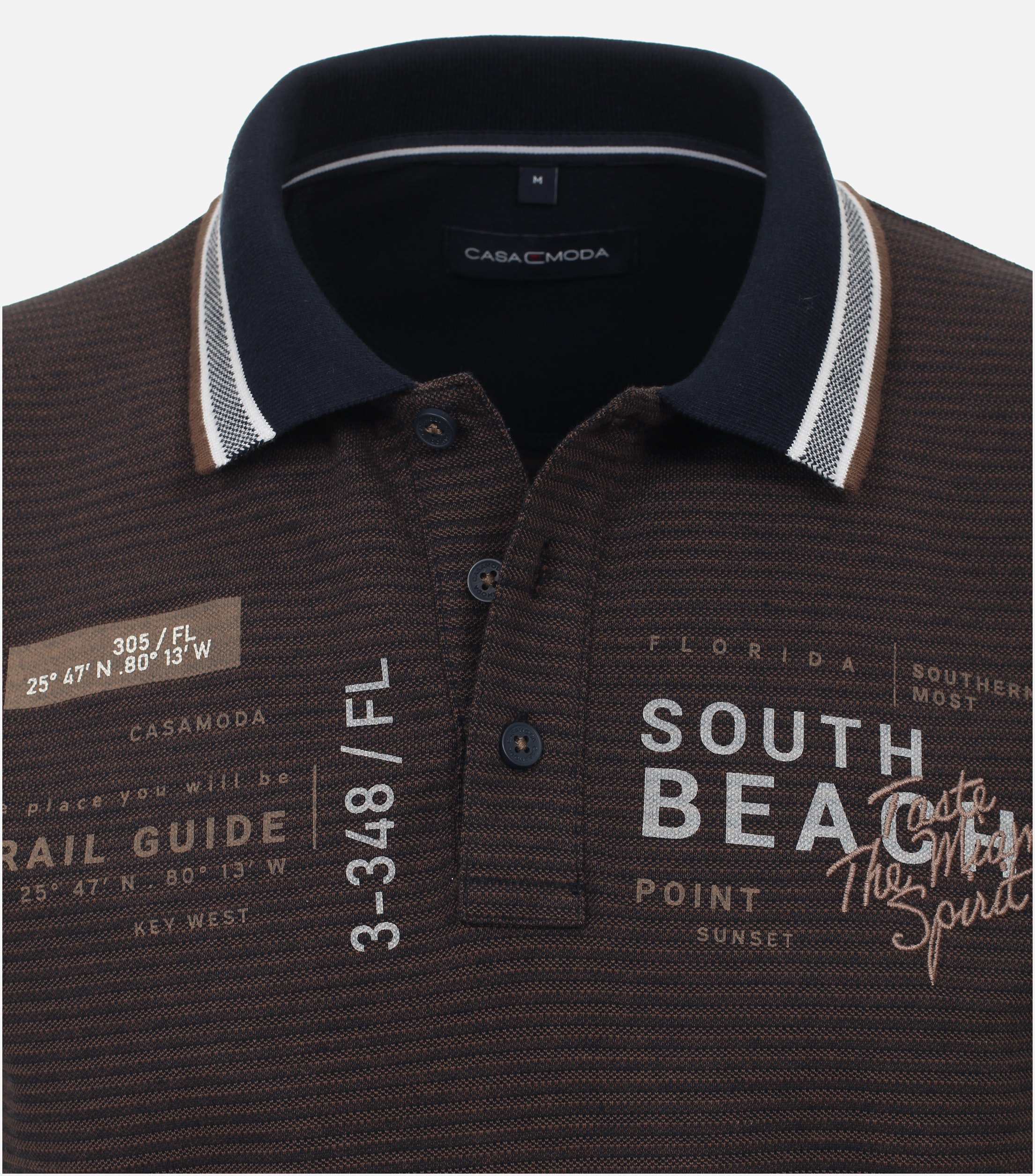 CASA MODA comfort fit heren polo, beige