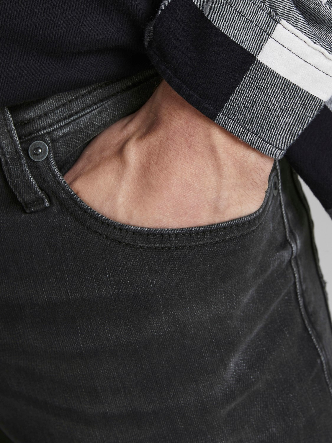 JACK & JONES Tom Original Jos loose fit, heren jeans, zwart denim