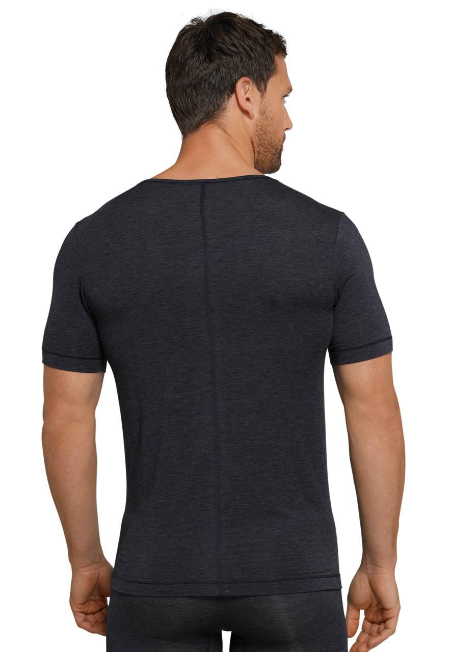 SCHIESSER Personal Fit T-shirt (1-pack), heren shirt korte mouwen v-hals nachtblauw