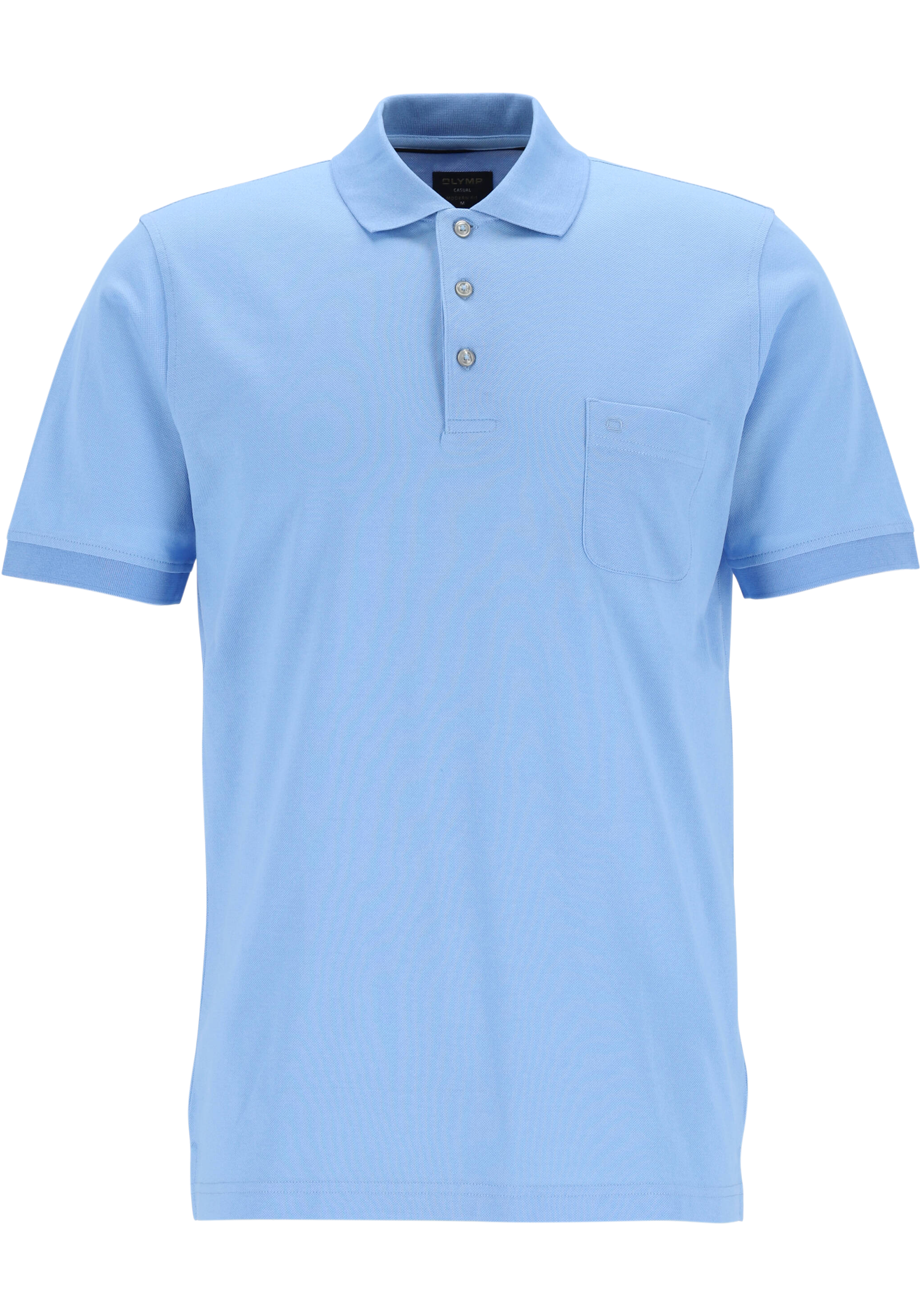 OLYMP Polo Classic, modern fit polo, lichtblauw