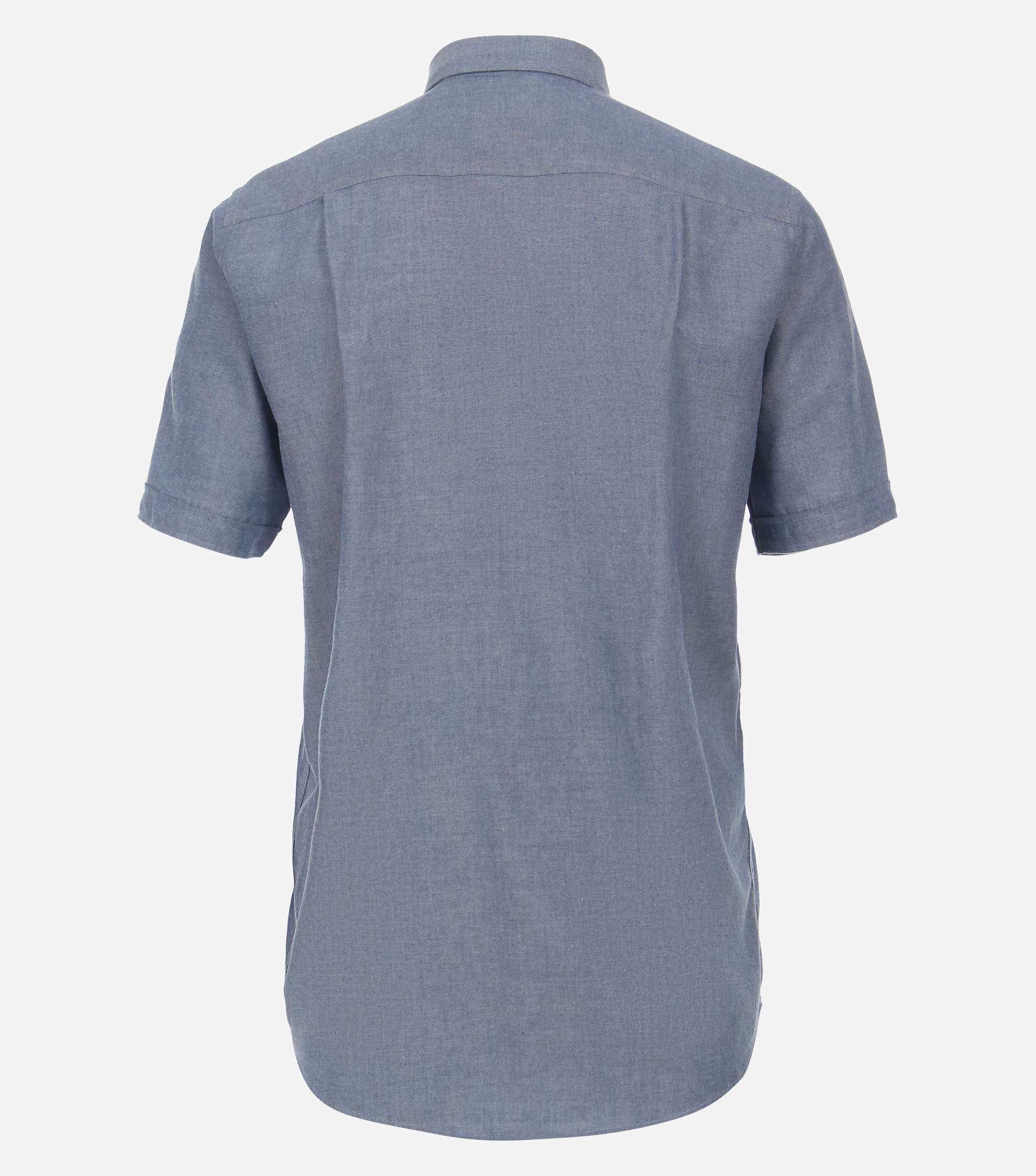 Redmond comfort fit overhemd, korte mouw, popeline, blauw
