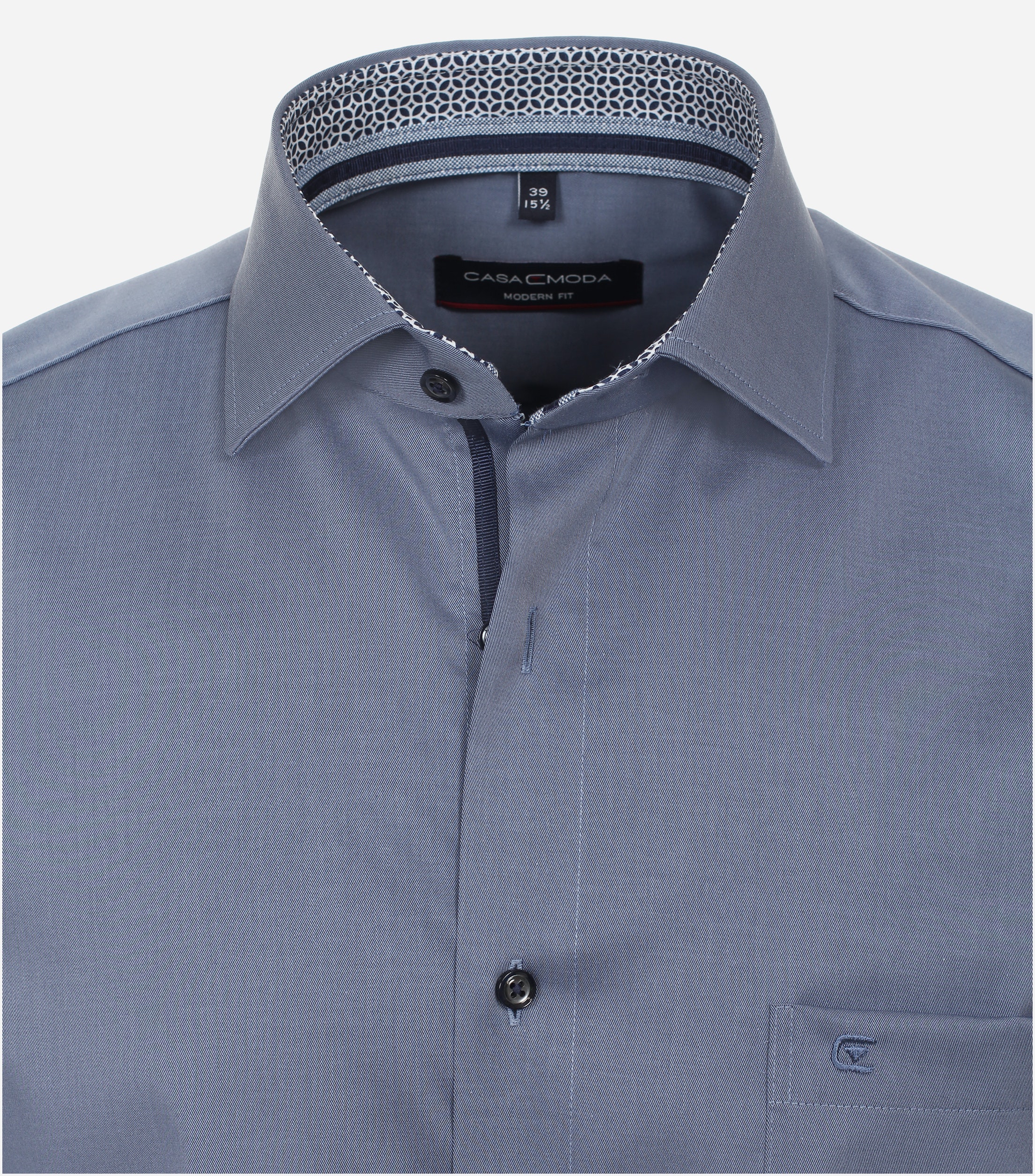 CASA MODA modern fit overhemd, twill, blauw