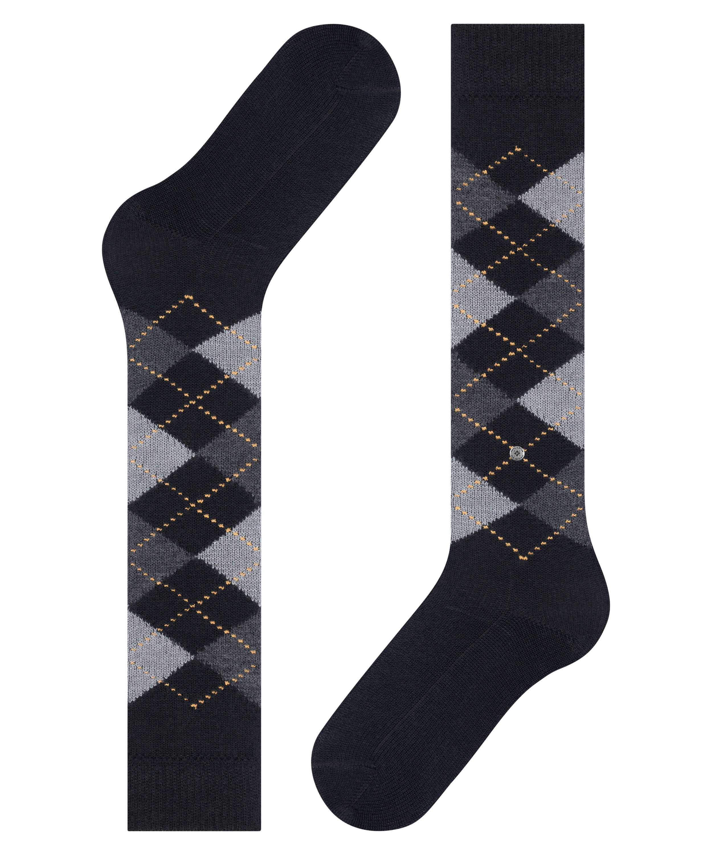 Burlington Whitby dames kniekousen, zwart (black)