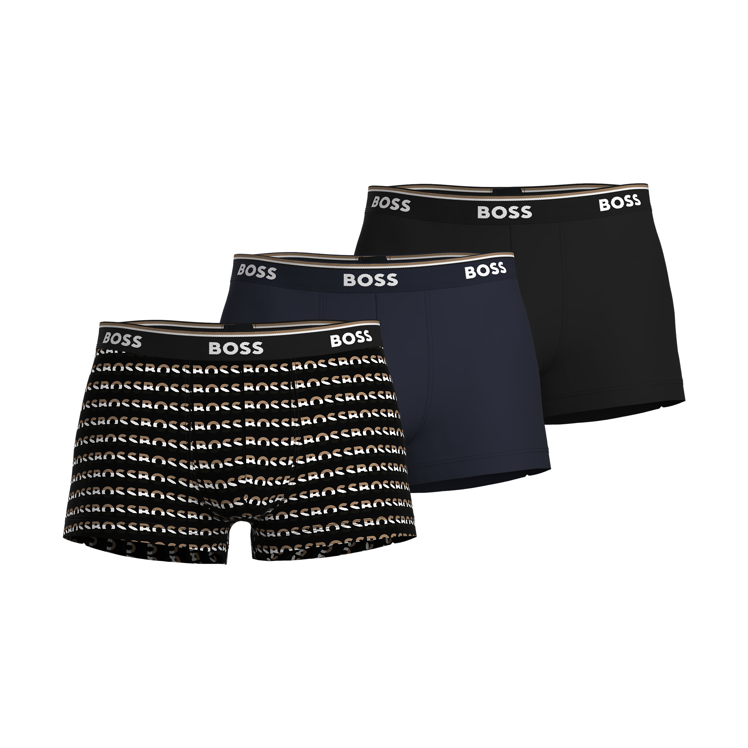 HUGO BOSS Power trunks (3-pack), heren boxers kort, multicolor