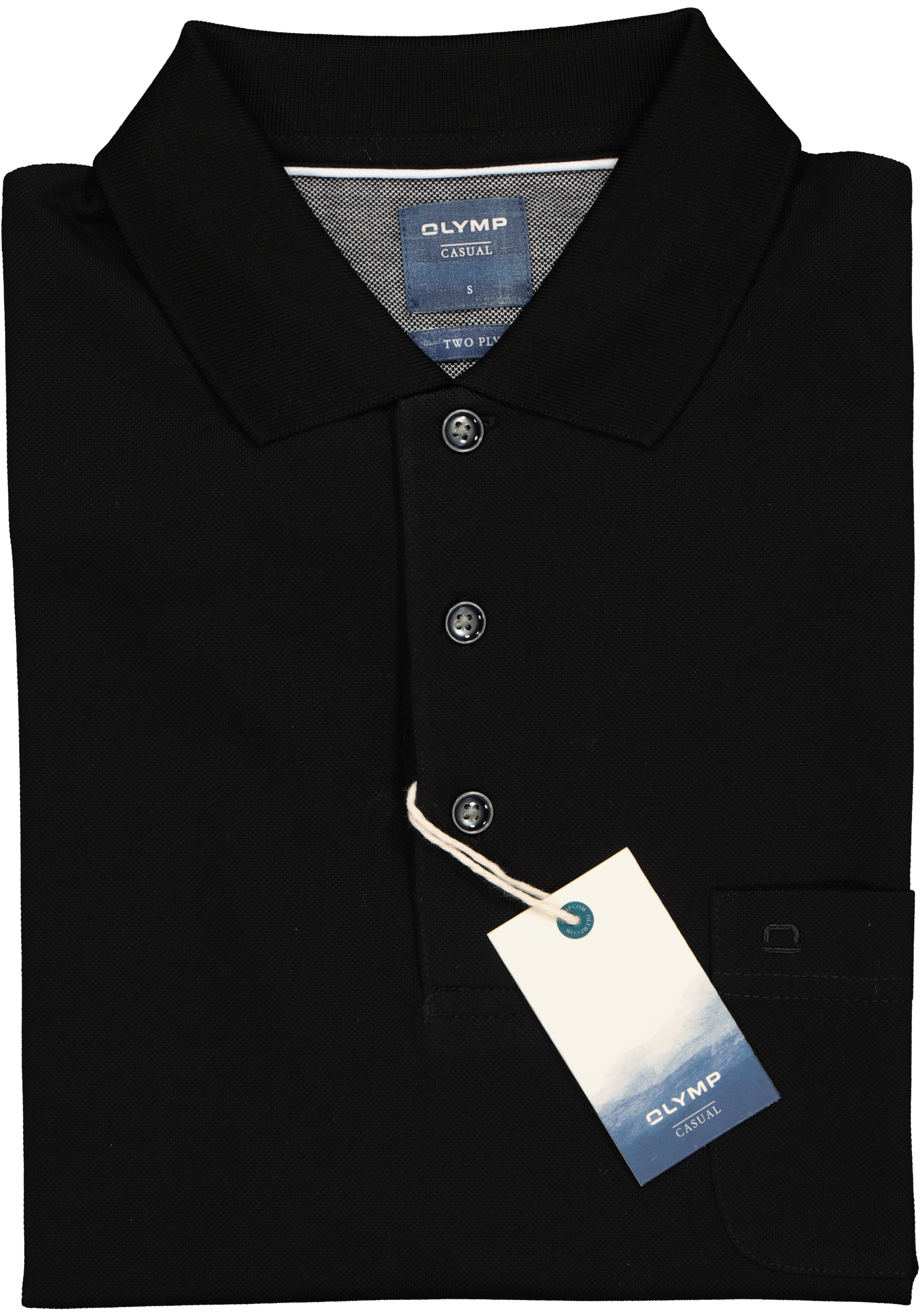 OLYMP modern fit poloshirt, zwart