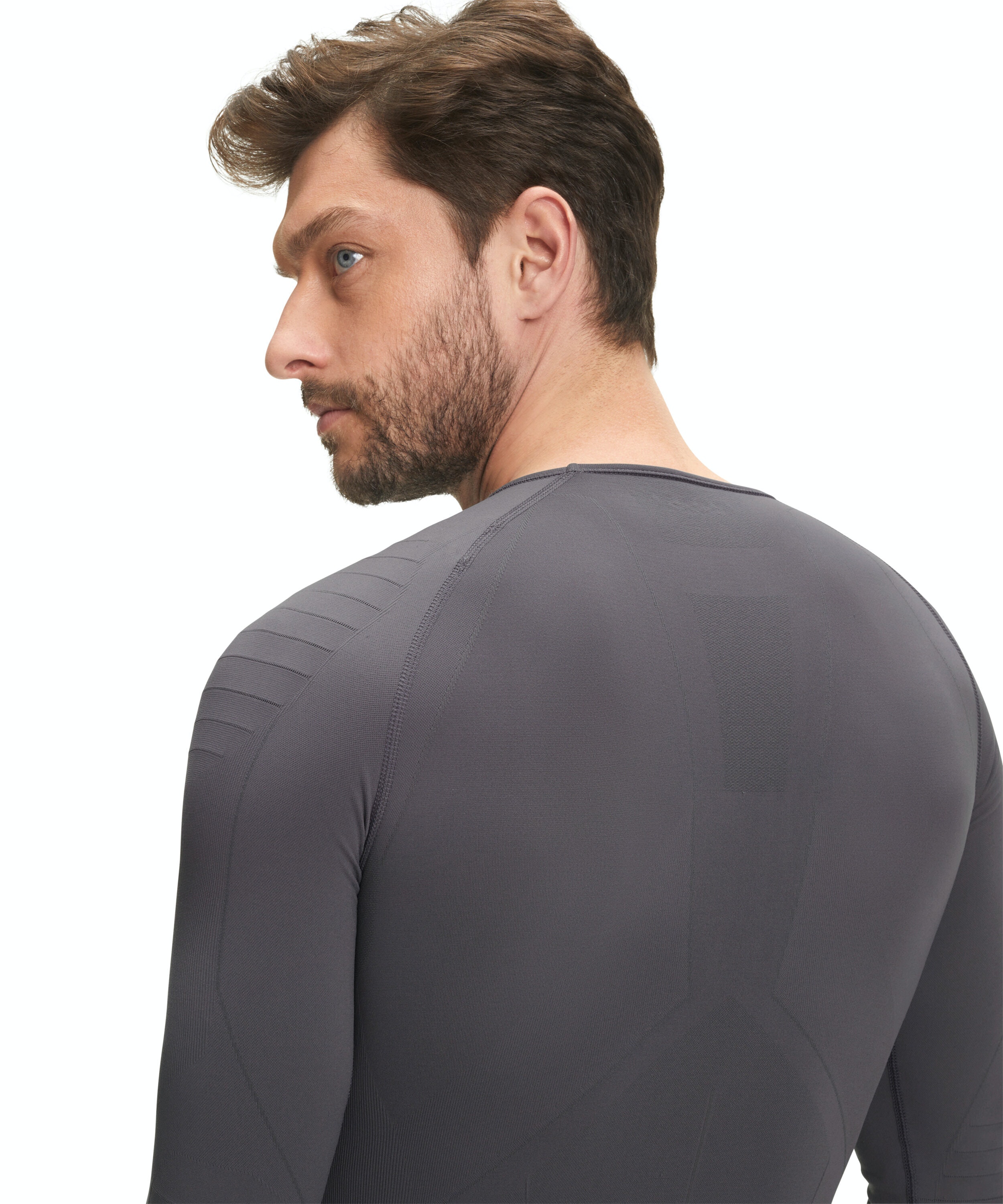 FALKE heren lange mouw shirt Warm, thermoshirt, grijs (concrete)