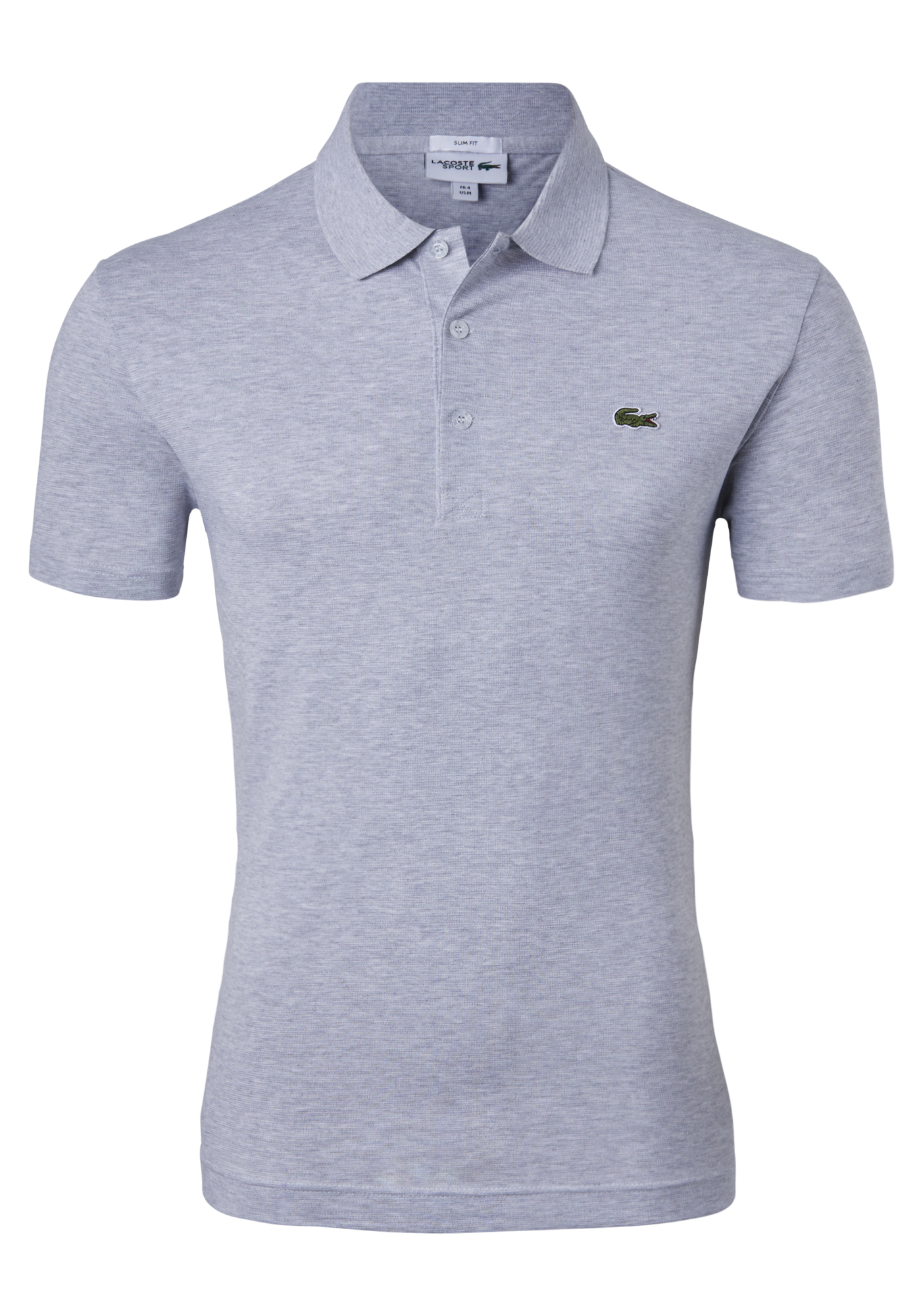 Lacoste Sport polo slim fit, ultra lightweight knit, lichtgrijs melange