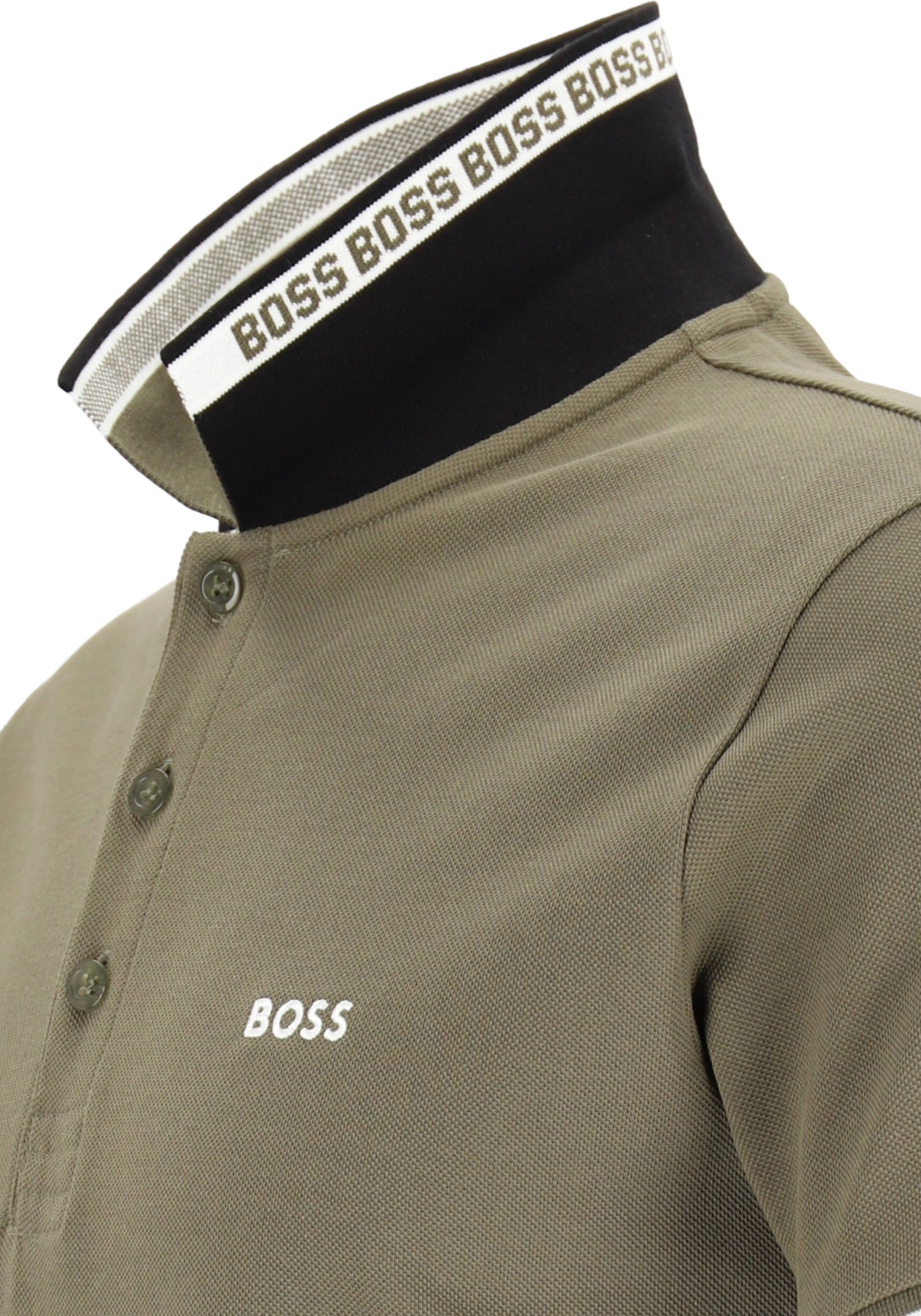 HUGO BOSS Paddy regular fit polo, heren polo korte mouw, groen (contrast)