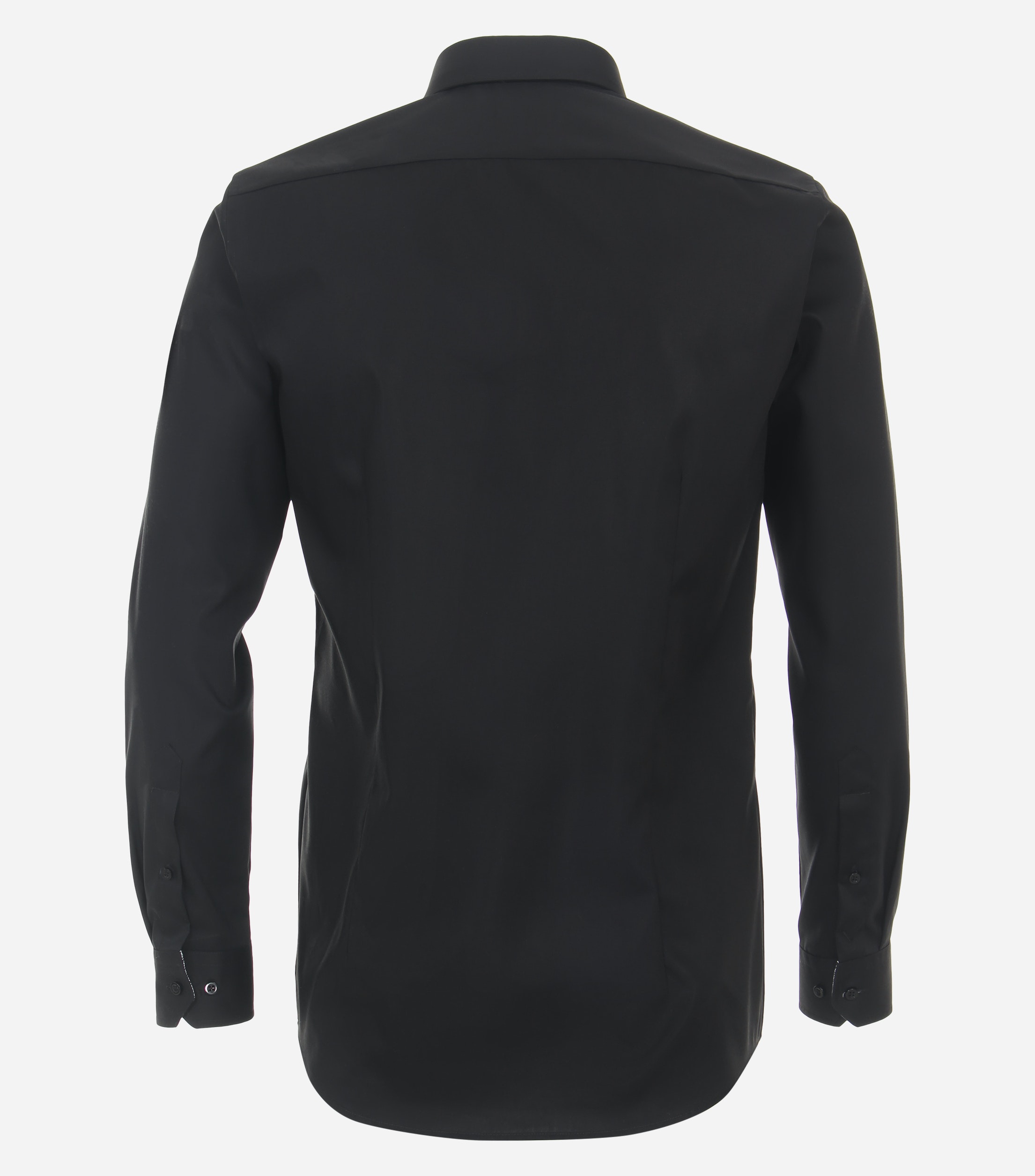 VENTI body fit overhemd, popeline, zwart