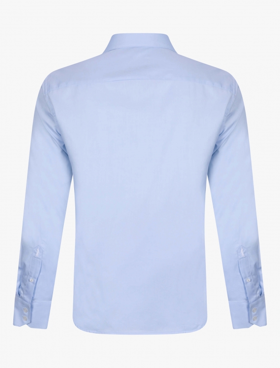 Cavallaro Napoli slim fit overhemd, twill, lichtblauw