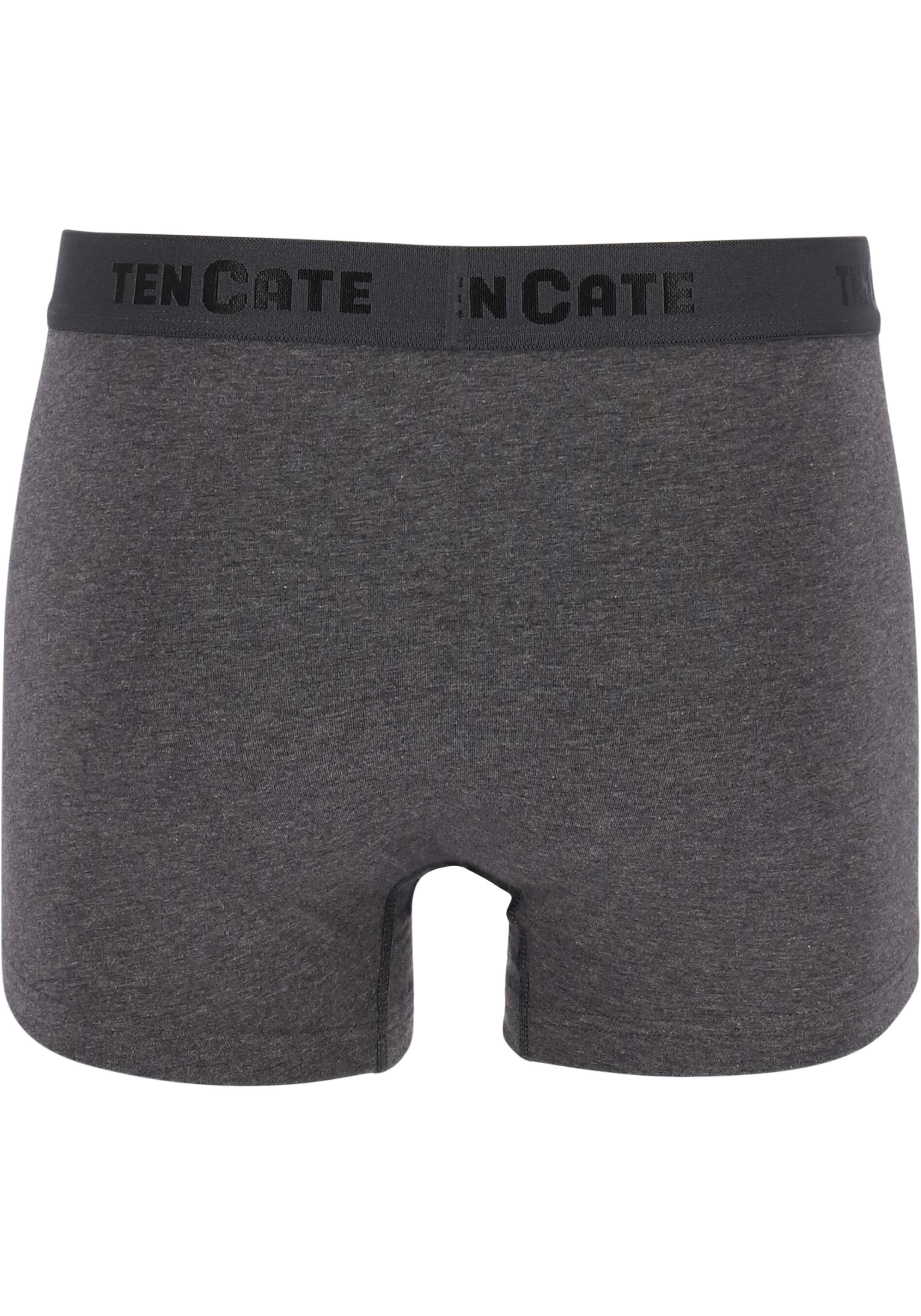 TEN CATE Basics men shorty (2-pack), heren boxers kort, antraciet grijs melange