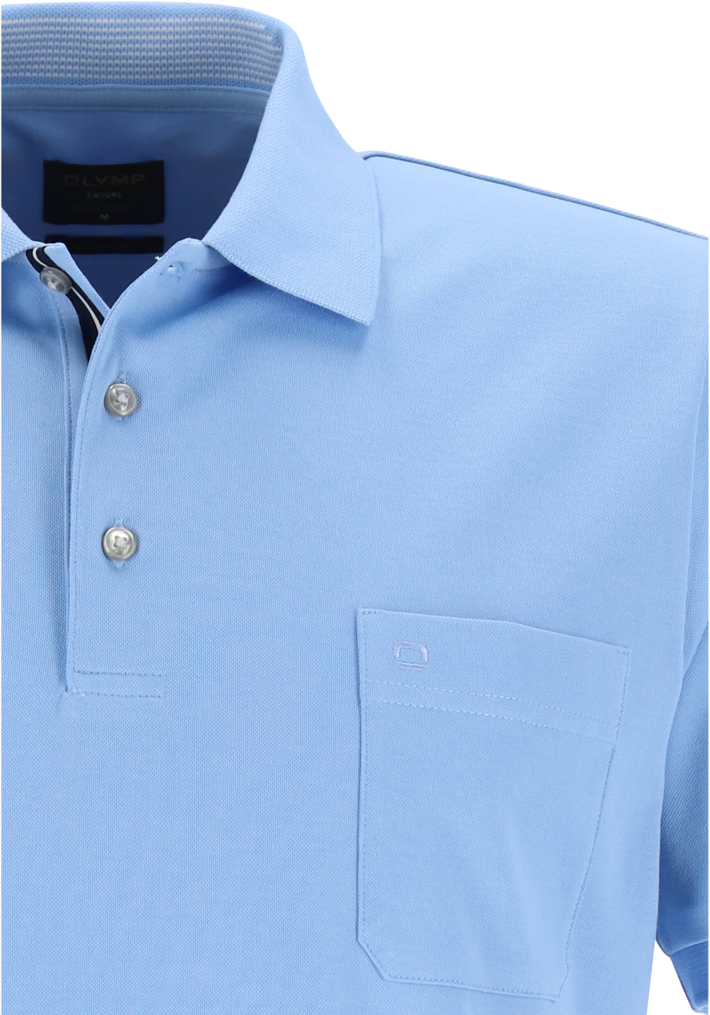 OLYMP Polo Casual, modern fit polo, active dry, lichtblauw