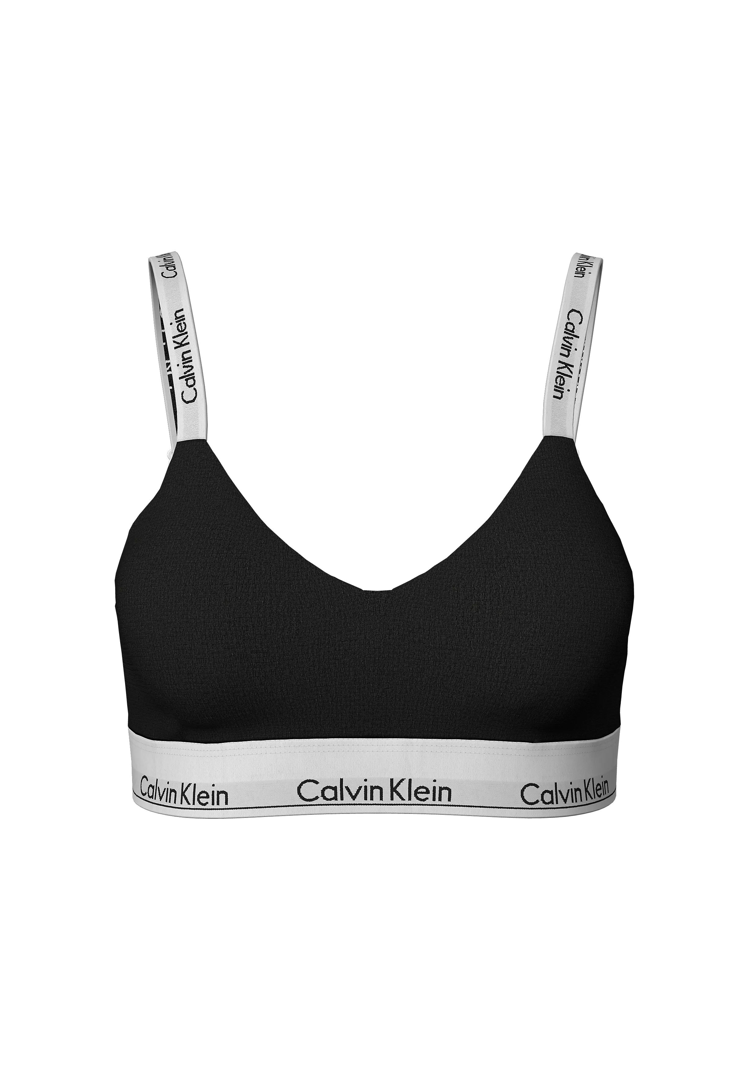 Calvin Klein dames Modern Cotton lightly lined bralette, bralette, zwart
