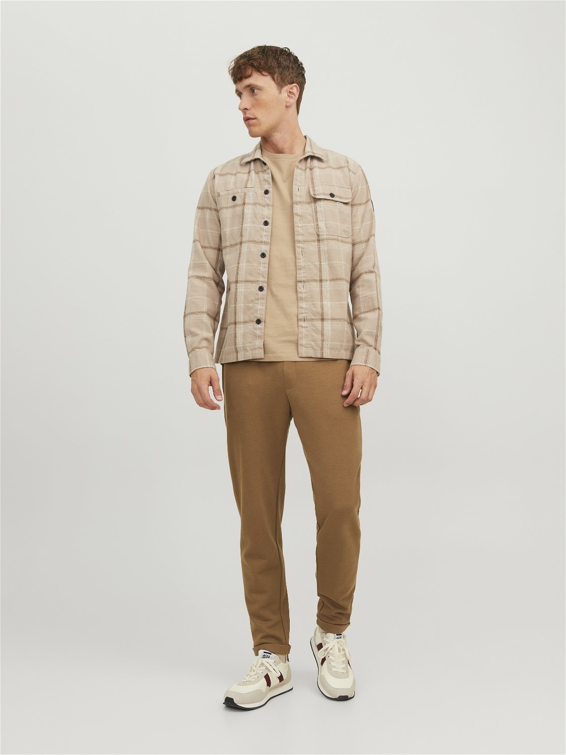 JACK & JONES Ace Smart Sweat Pants regular fit, heren joggingbroek, camel bruin