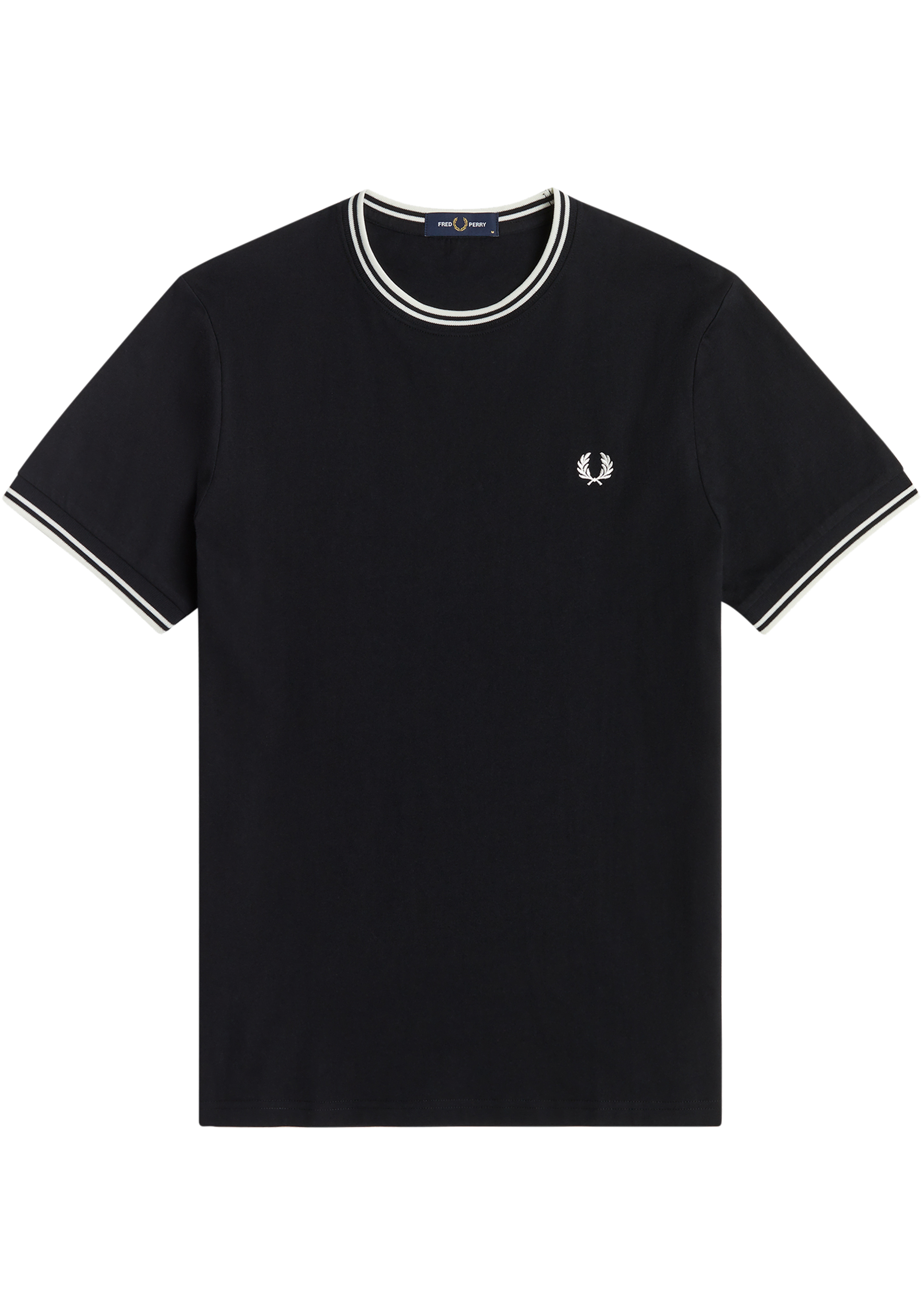 Fred Perry Twin Tipped regular fit T-shirt M1588, korte mouw O-hals, zwart