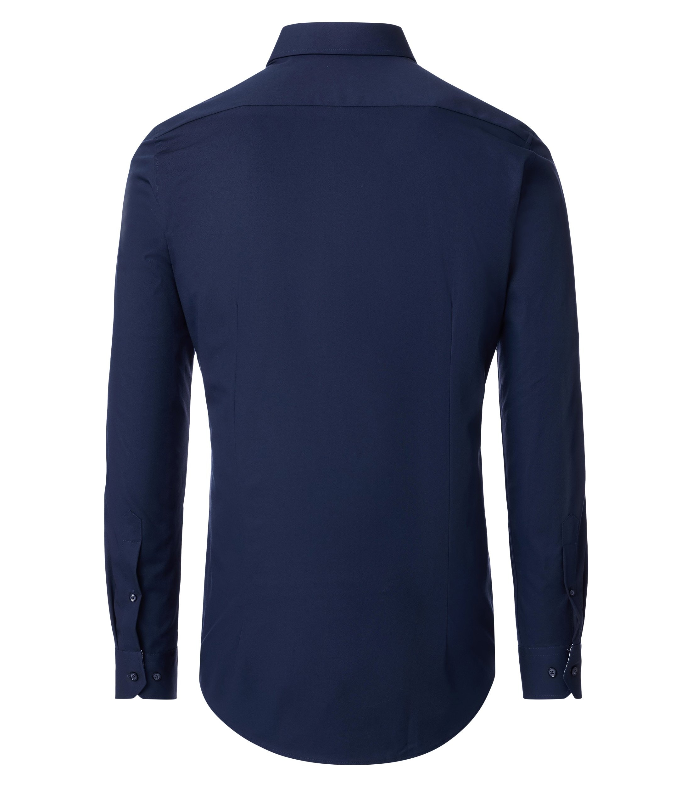 VENTI body fit overhemd, twill, blauw
