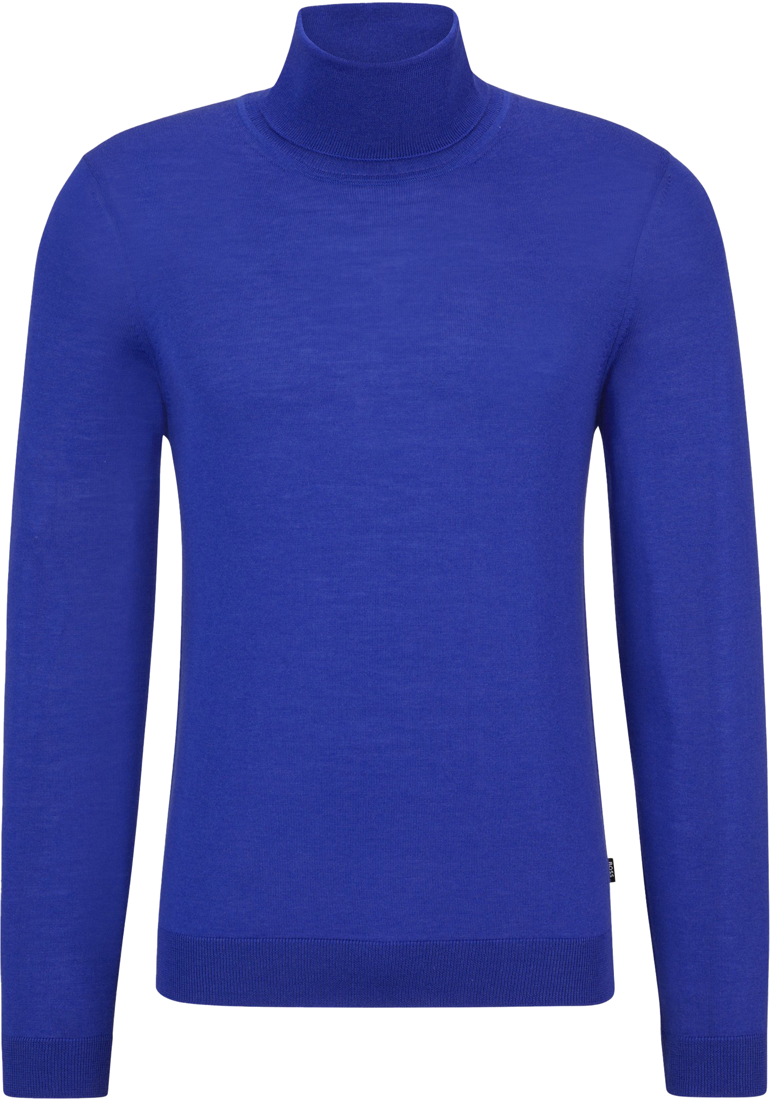 BOSS Musso slim fit trui wol, heren coltrui, donkerpaars