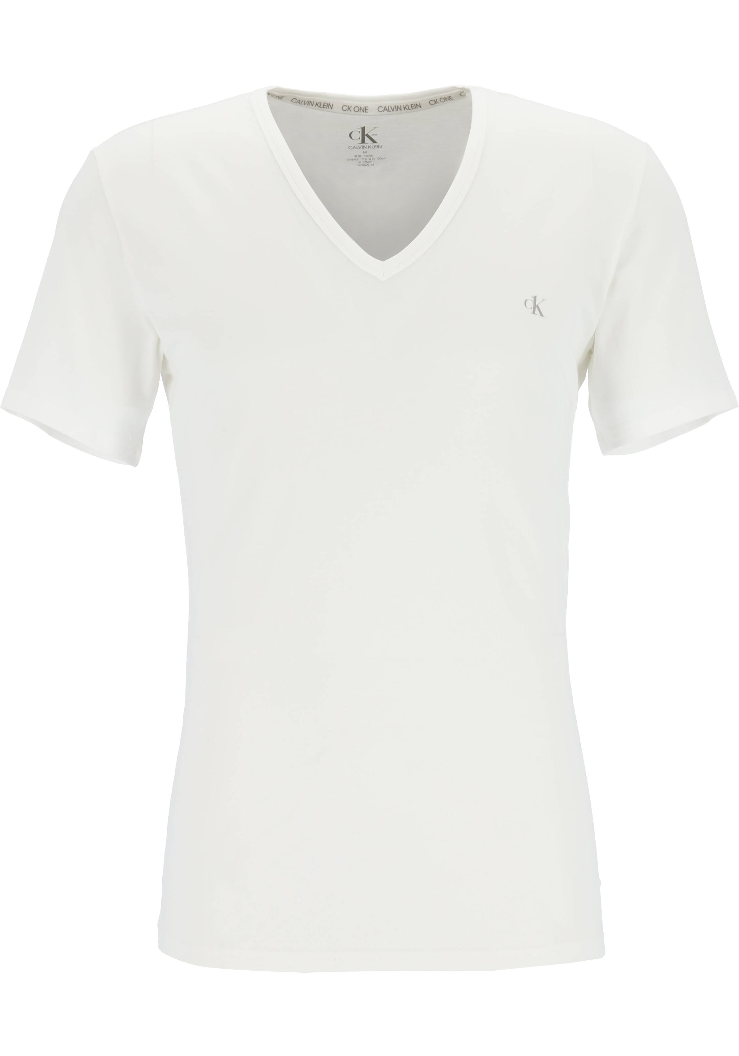Calvin Klein CK ONE cotton V- neck T-shirts (2-pack), heren T-shirts V-hals, wit