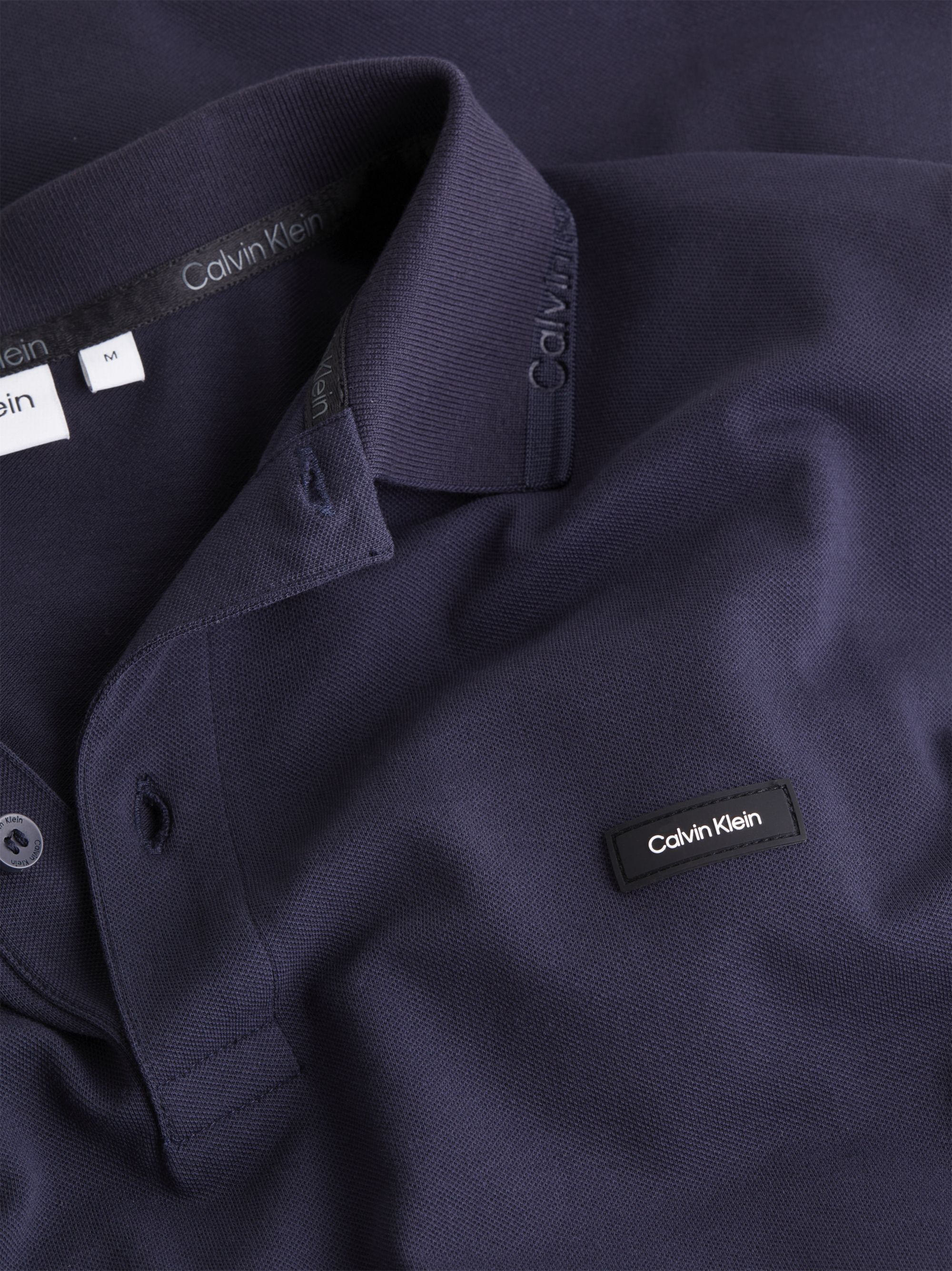 Calvin Klein Thermo Tech Pique Slim Polo, heren poloshirt, donkerblauw