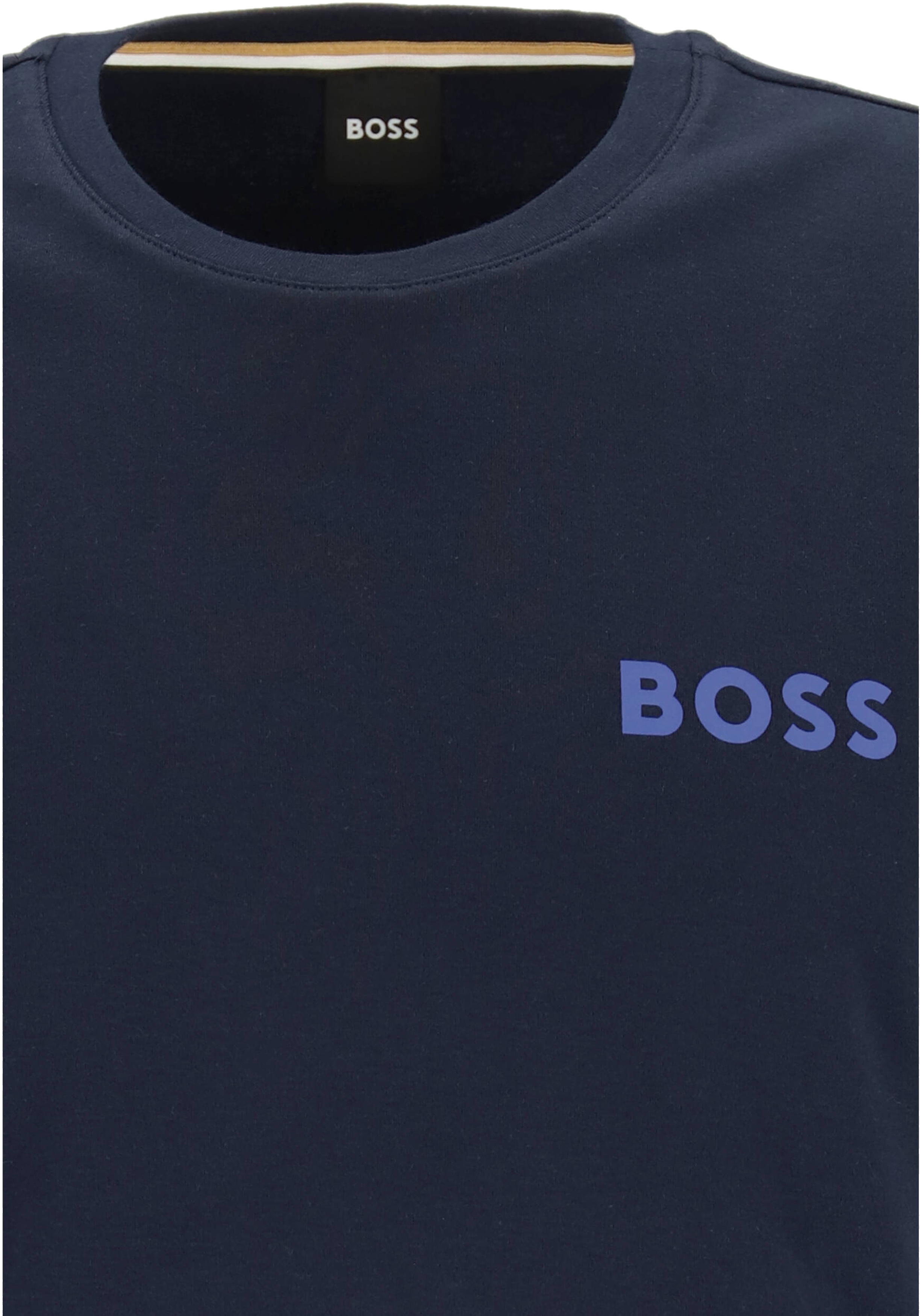 BOSS Relax Short Set, heren shortama set, kobalt blauw dessin