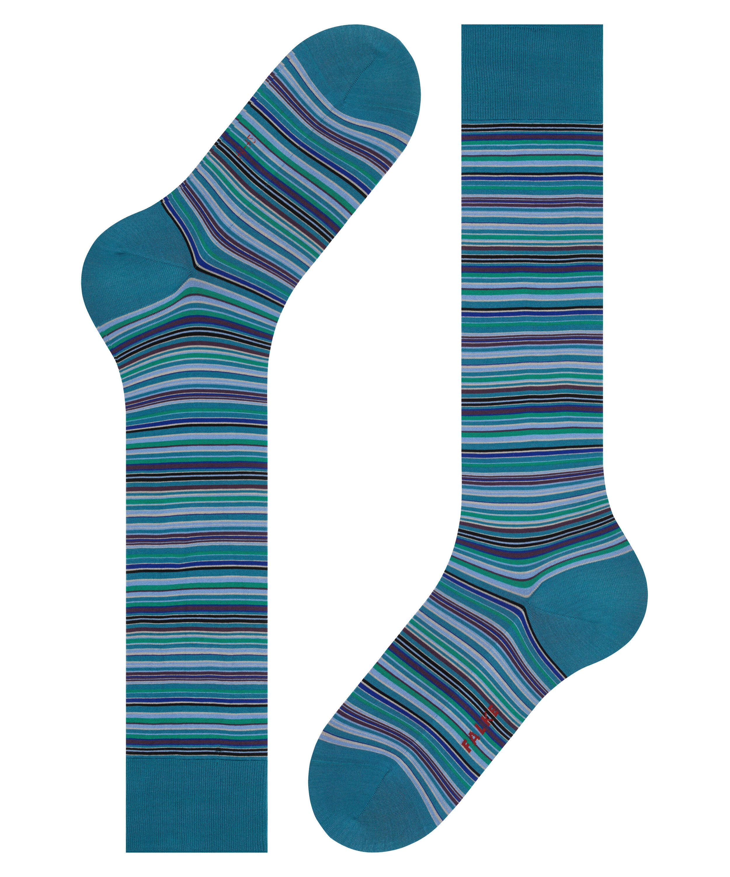 FALKE Microblock heren kniekousen, petrol (peacock)